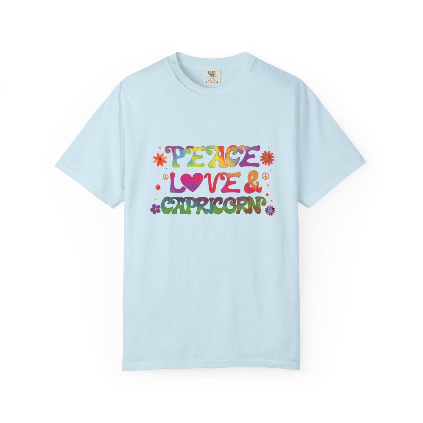 Peace Love & Capricorn β Groovy Hippie Zodiac Tee