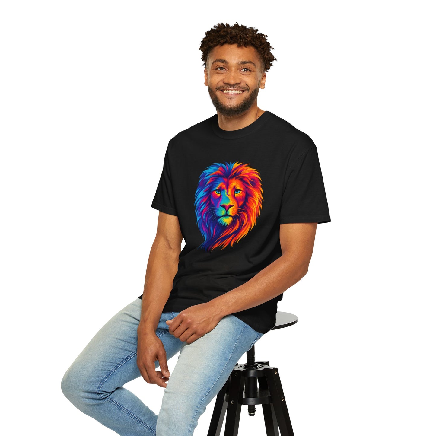 Rainbow Lion Tee – Vibrant & Fierce