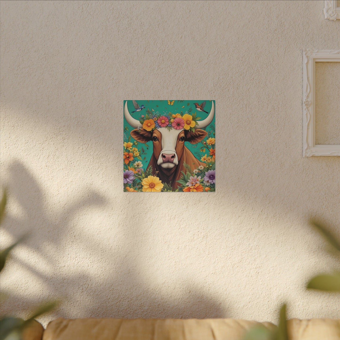Bull in Bloom – Colorful Floral Taurus Wall Art