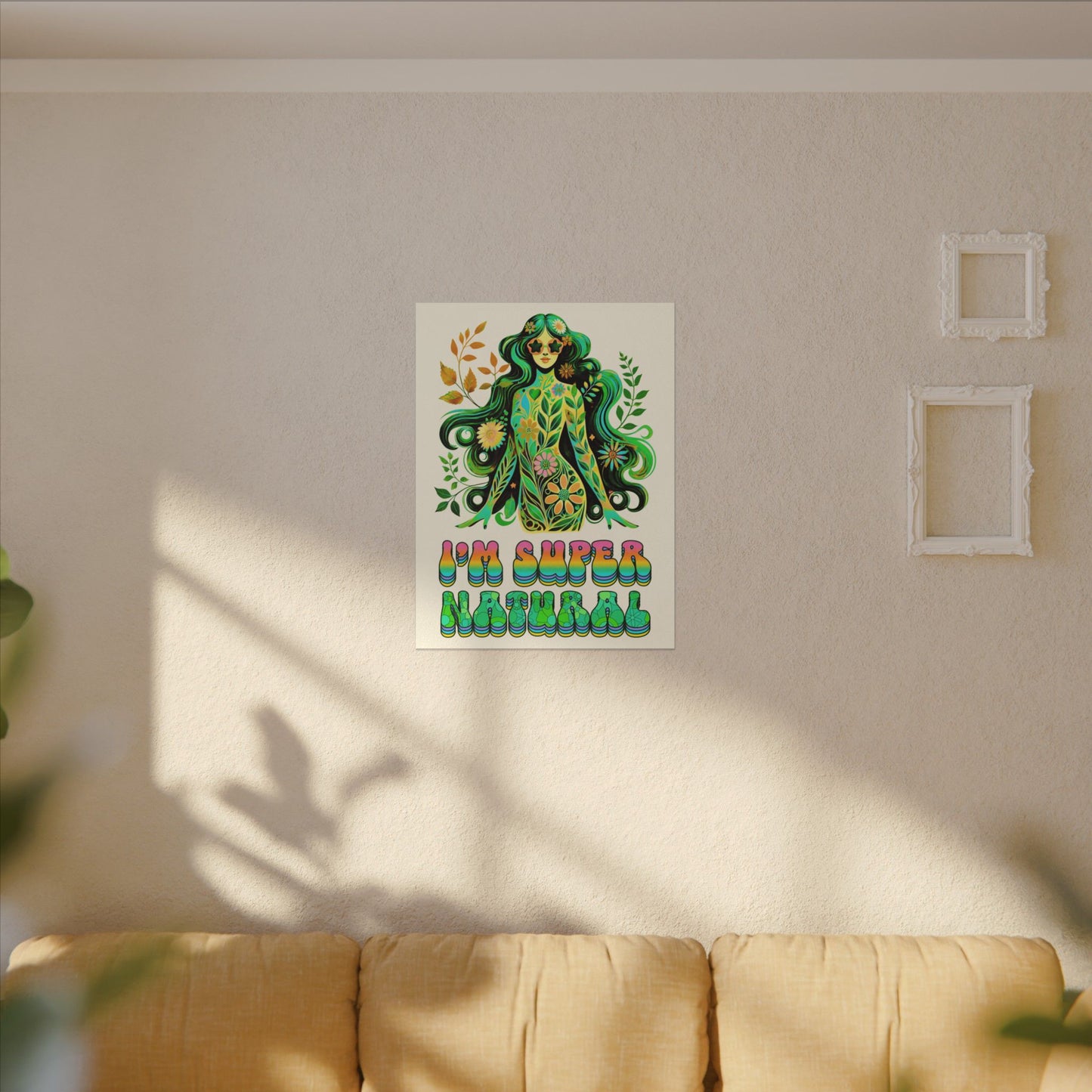 I’m Super Natural – Retro Radiant Affirmation Canvas Wall Art