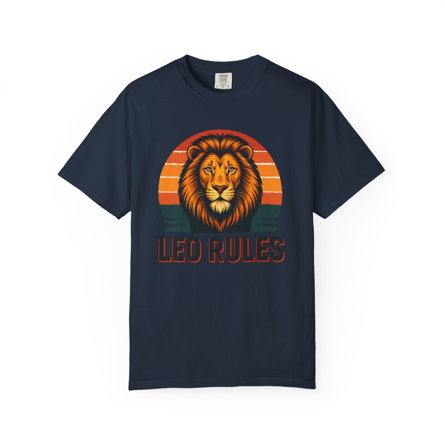 Leo Rules - Retro Rainbow Power Tee