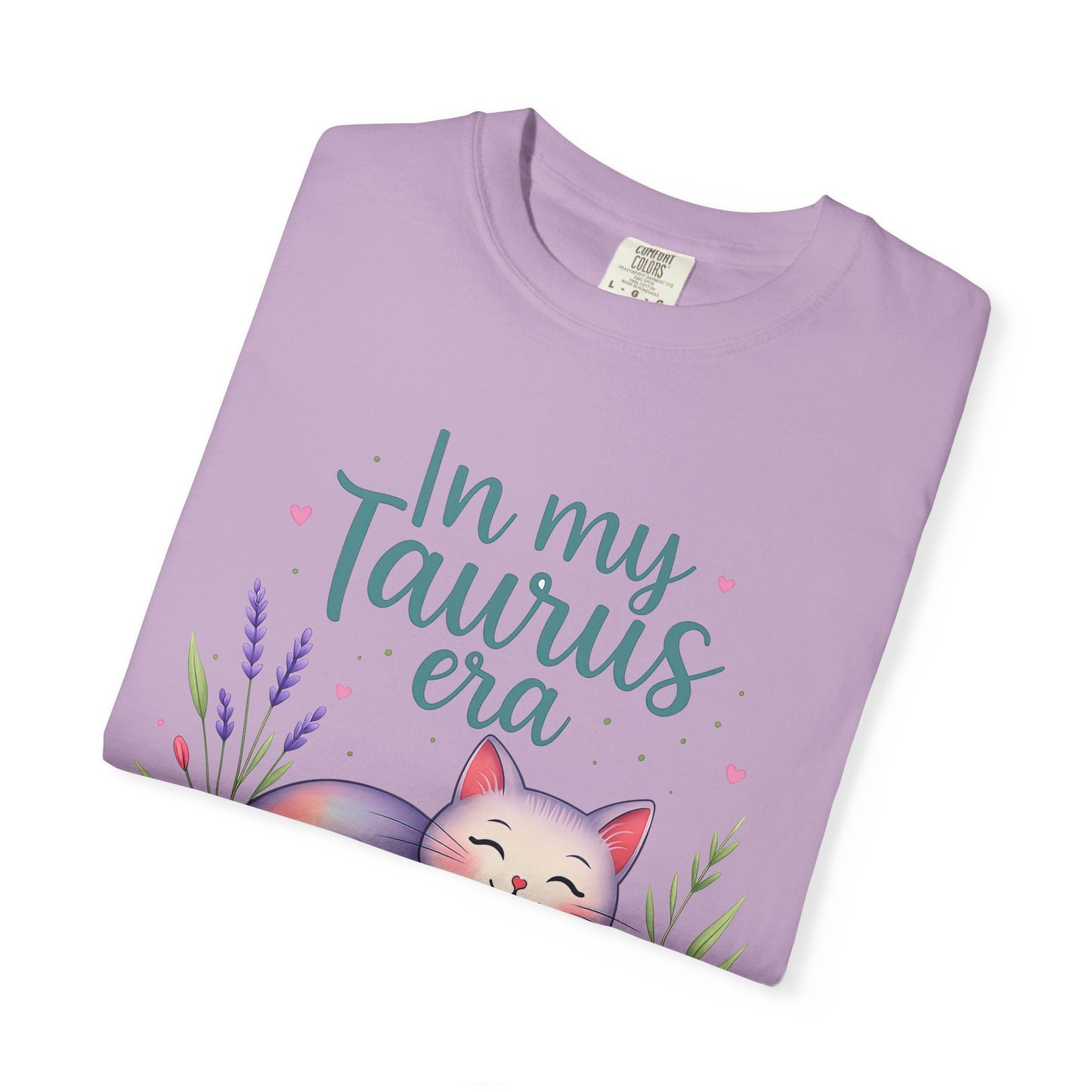 In My Taurus Era – Colorful Zodiac Cat Tee
