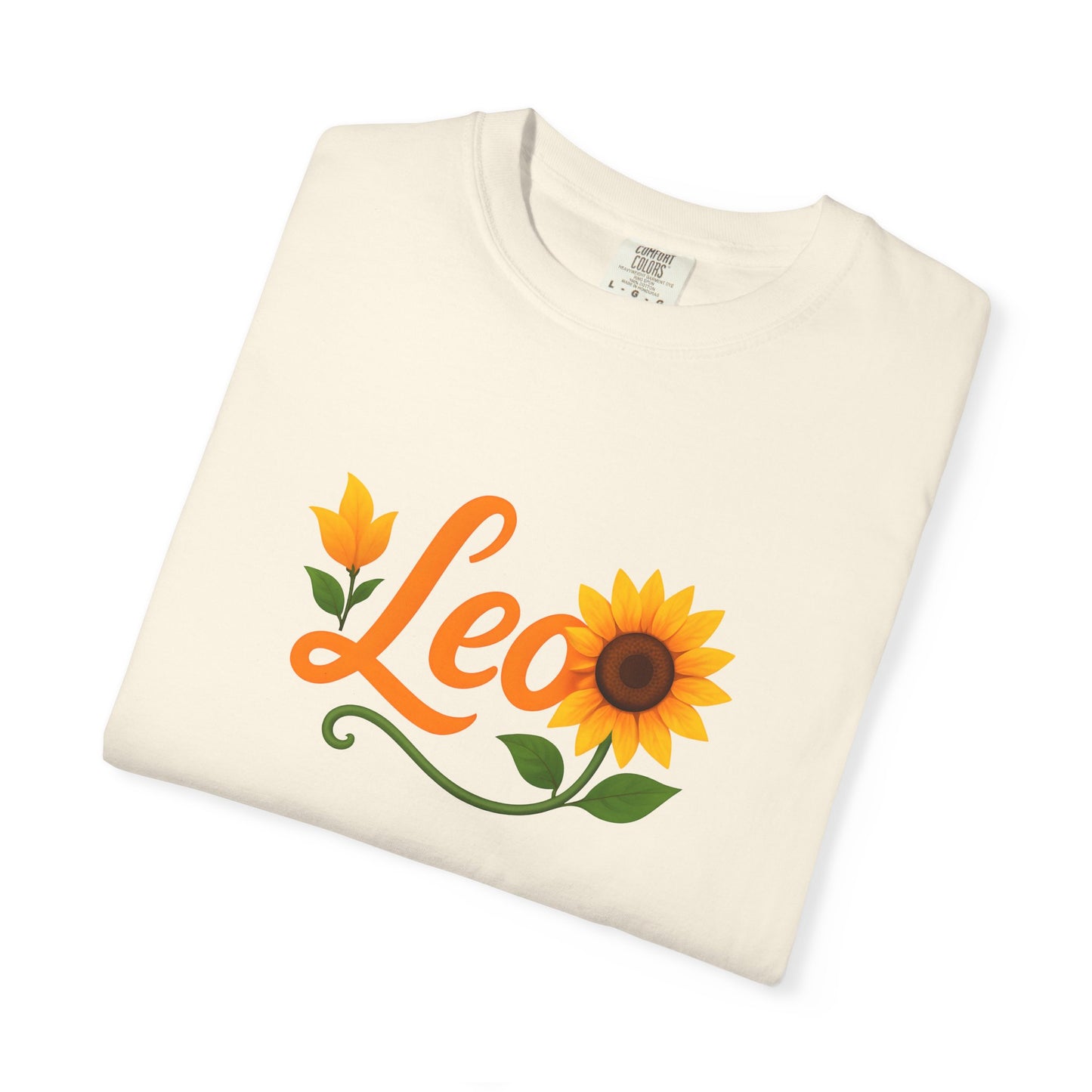 Leo Sunflower Tee β Retro Zodiac Shirt