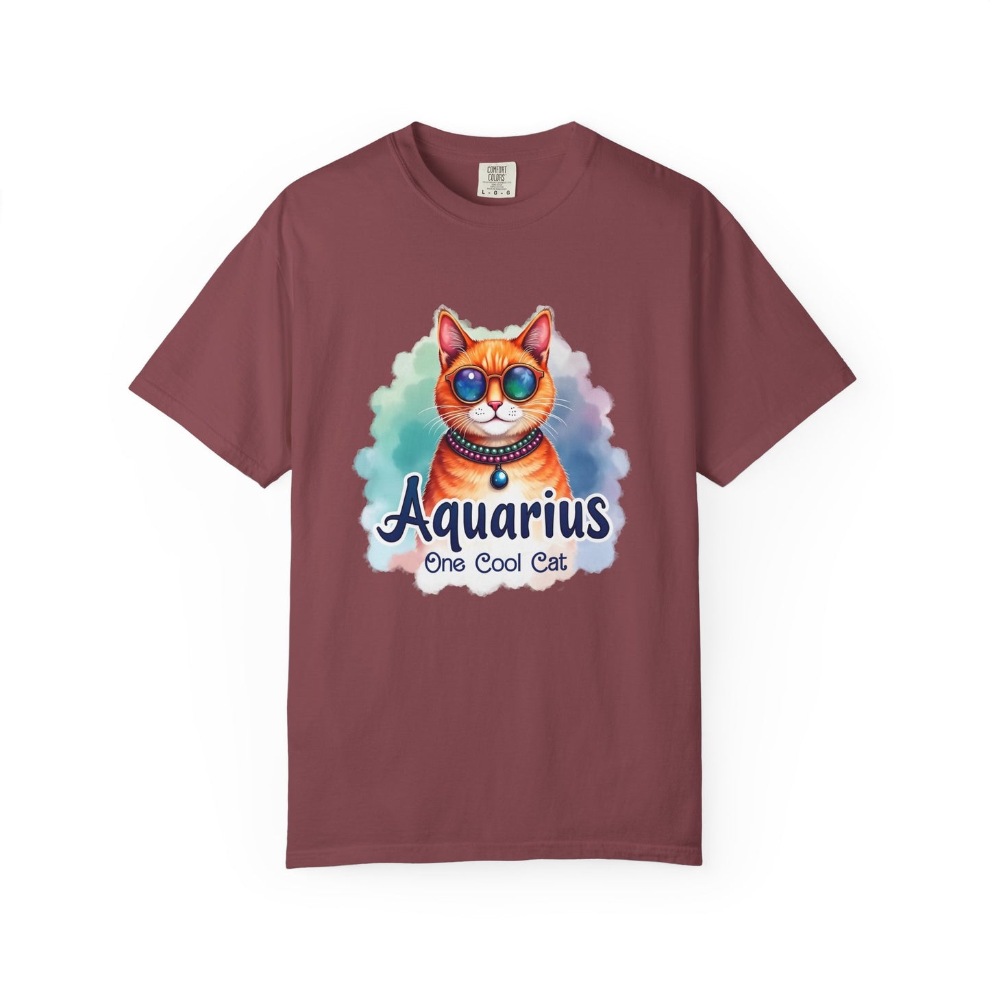Aquarius One Cool Cat – Colorful Zodiac Shirt