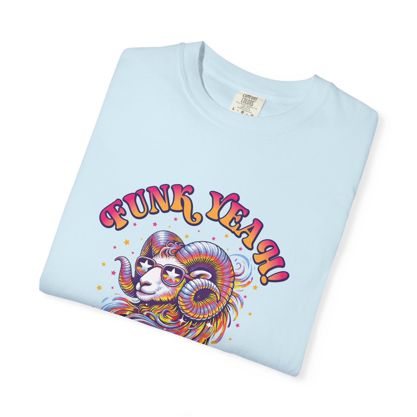 FUNK YEAH!! I’m an Aries Tee – Retro Multicolor Zodiac Shirt, Groovy Fun Style