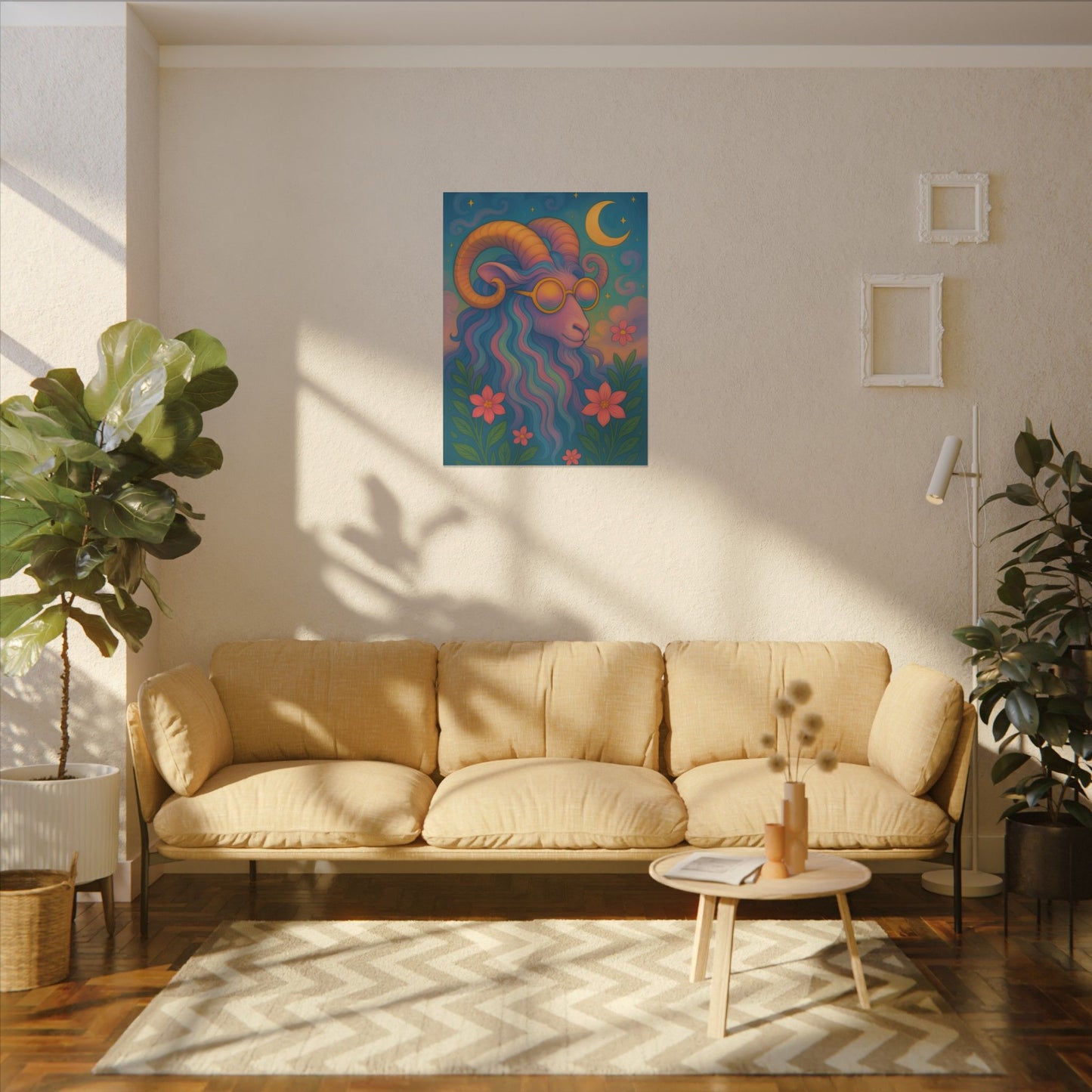Aries Dream - Radiant Retro Ram Wall Art