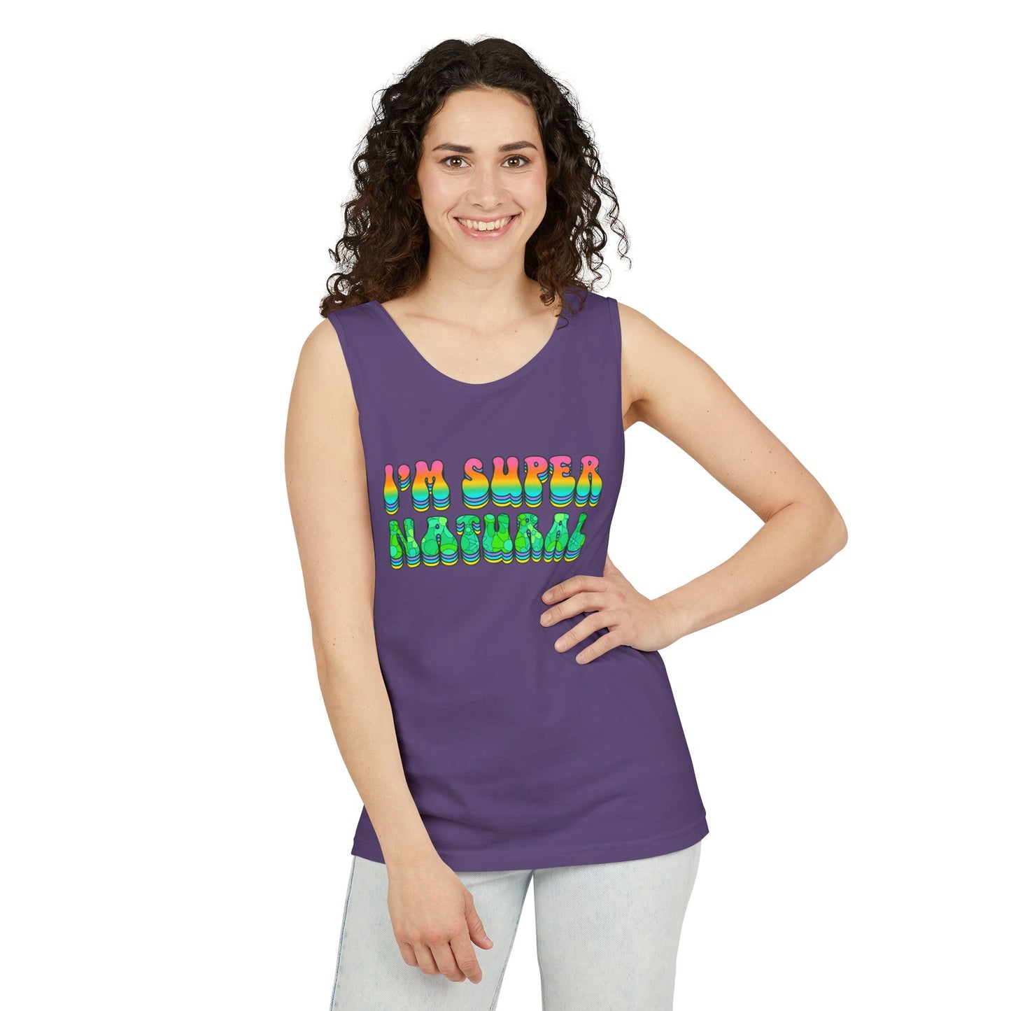I'm Super Natural - Retro Affirmation virgo Tank Top (Unisex)
