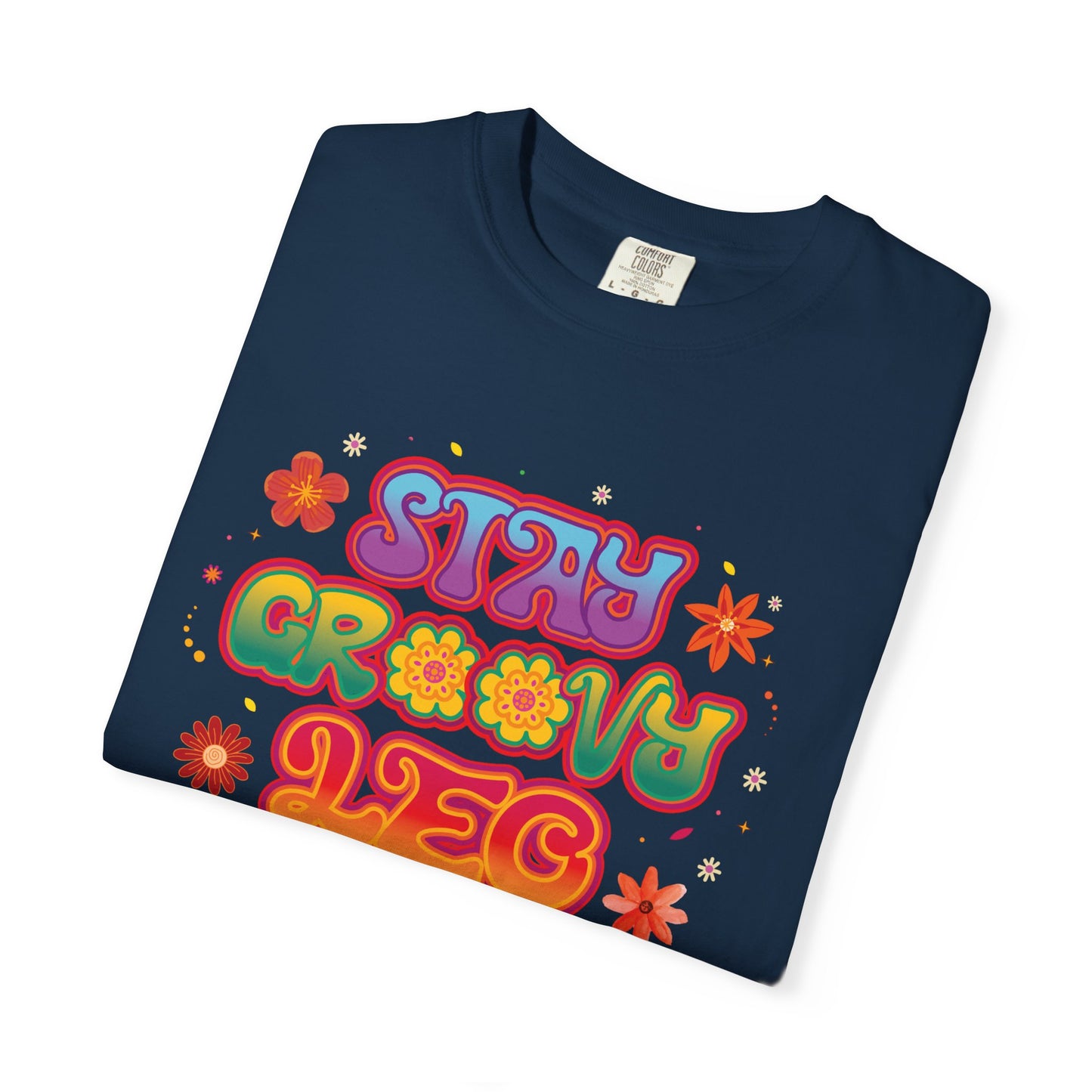 Stay Groovy Leo β Retro Zodiac Flower Power Tee