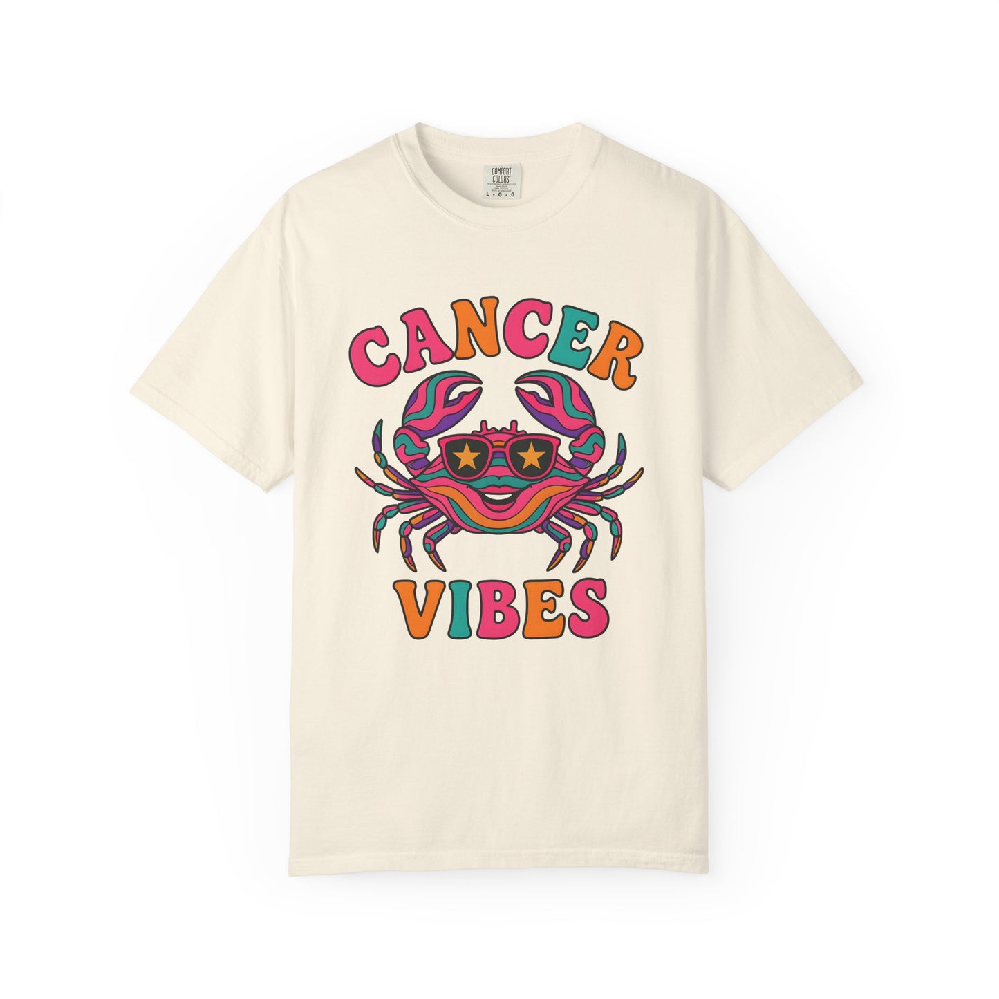 Cancer Vibes Tee – Colorful Retro Zodiac Shirt