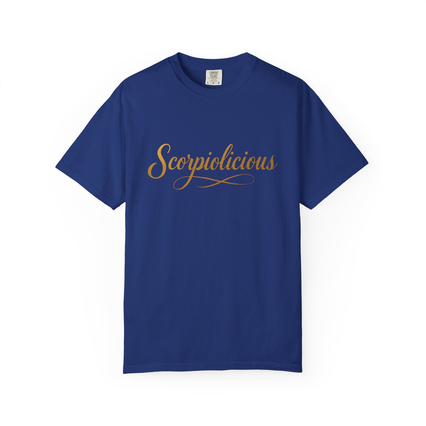 Scorpiolicious – Retro Script Scorpio Tee