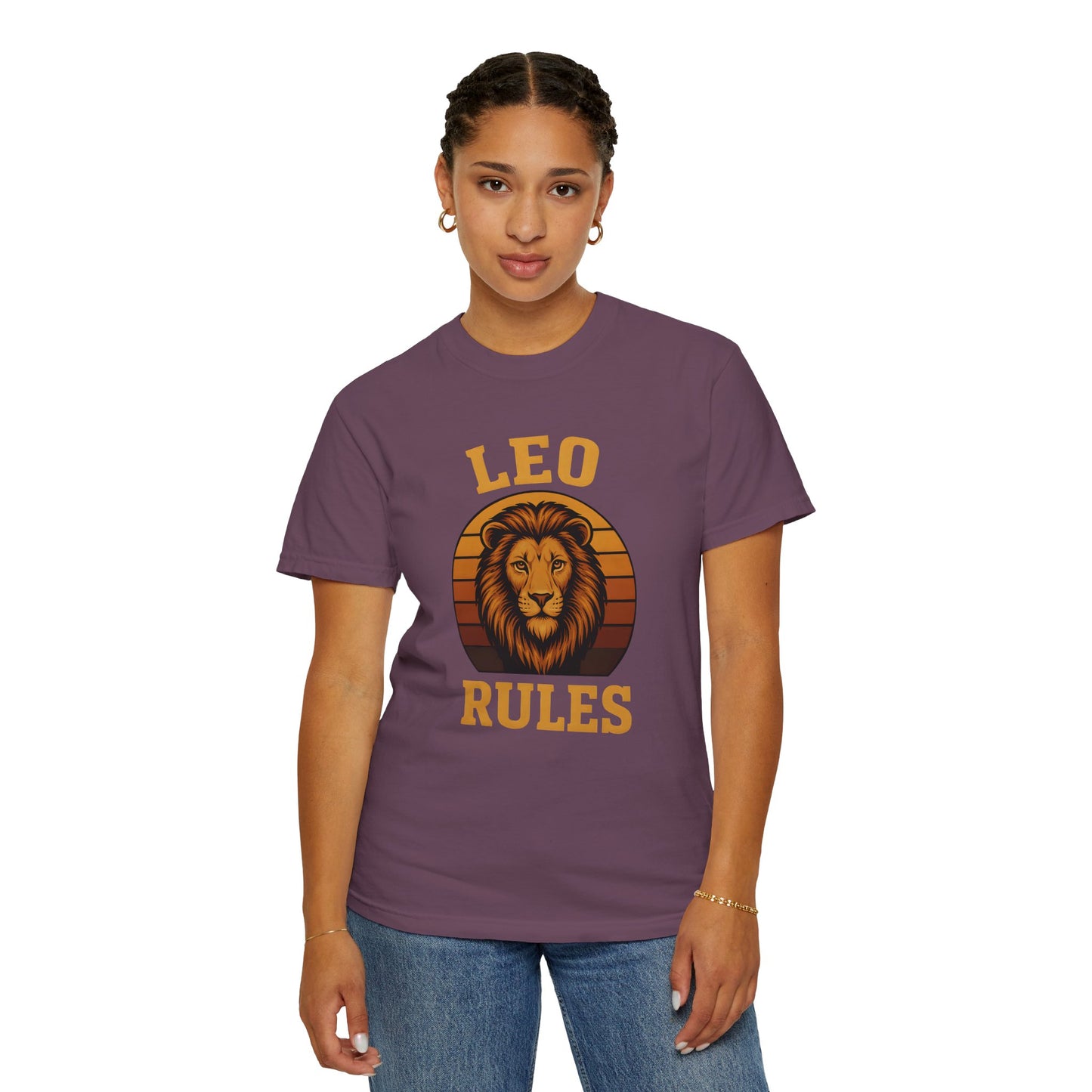 Leo Rules – Vintage Sunset Zodiac Tee