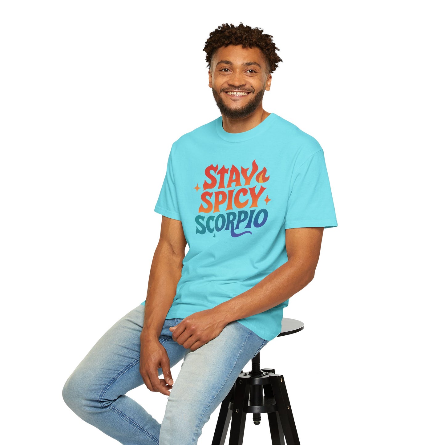 Stay Spicy Scorpio Tee – Colorful Zodiac Shirt