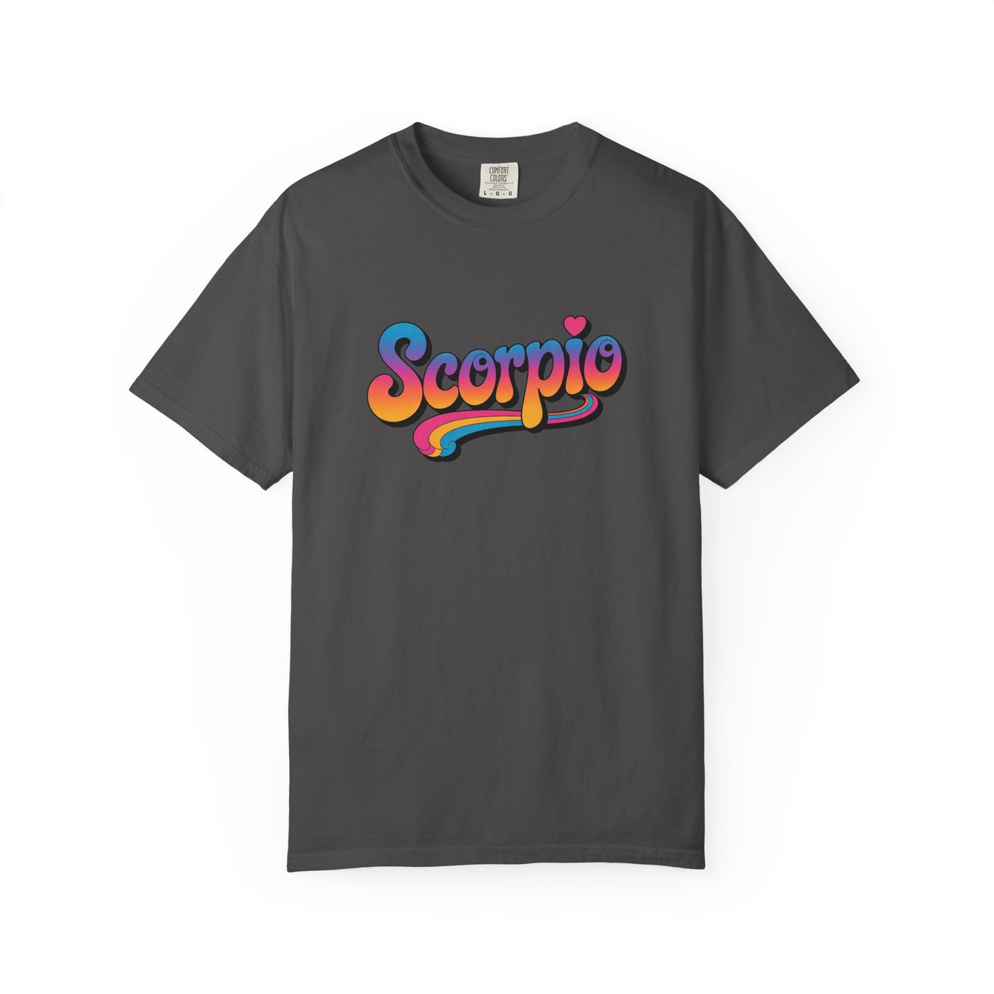 Scorpio Retro Groovy Tee – Multicolor Zodiac Shirt
