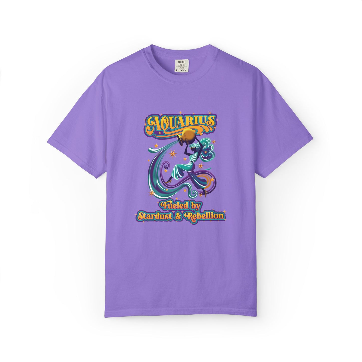 Aquarius Fueled by Stardust & Rebellion – Retro Rebel Tee