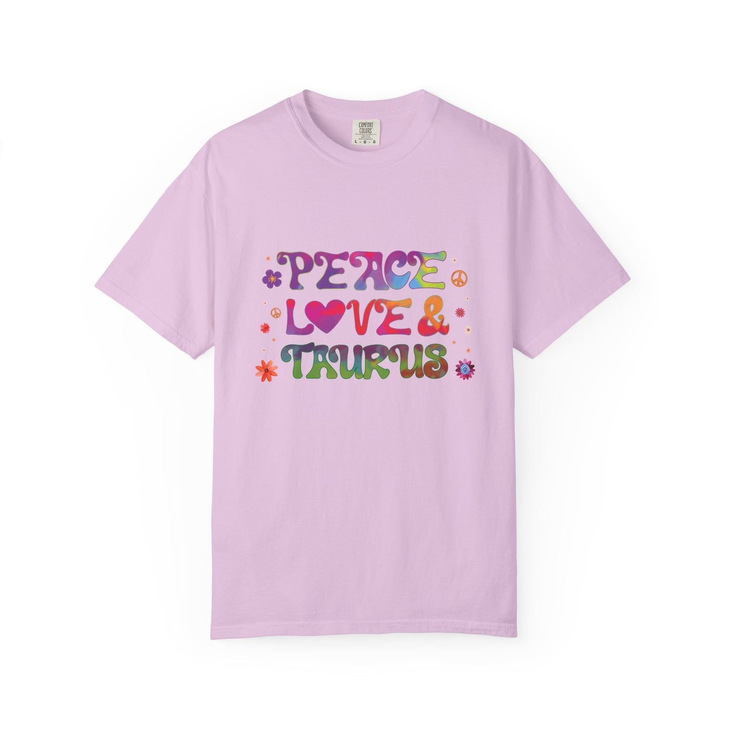 Peace Love & Taurus – Earthy Retro Zodiac Tee