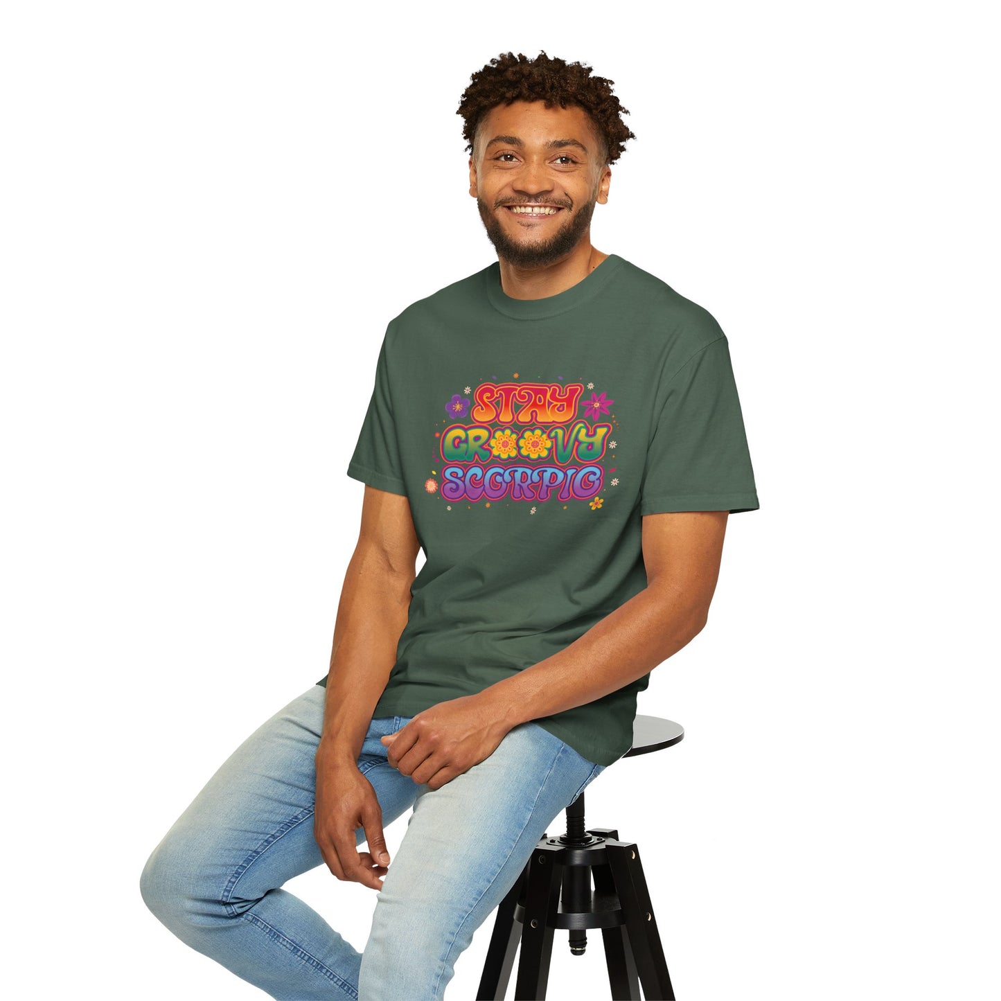 Stay Groovy Scorpio Tee β Groovy Flower Power Zodiac Shirt