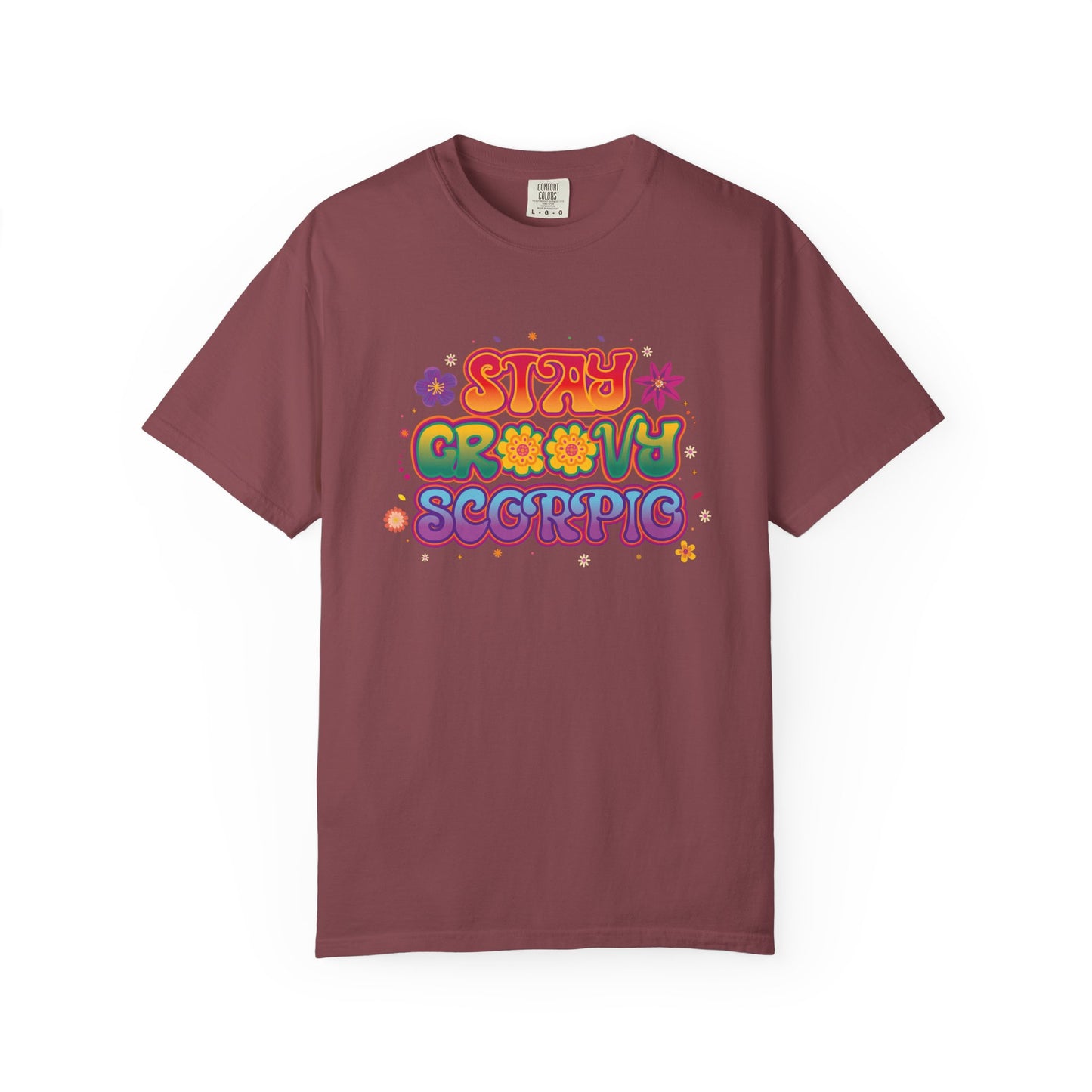 Stay Groovy Scorpio Tee β Groovy Flower Power Zodiac Shirt