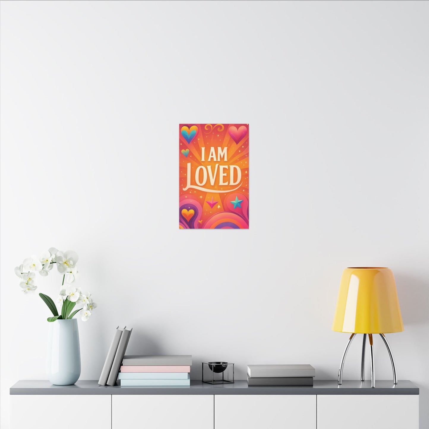 I AM LOVED – Colorful Affirmation Wall Art