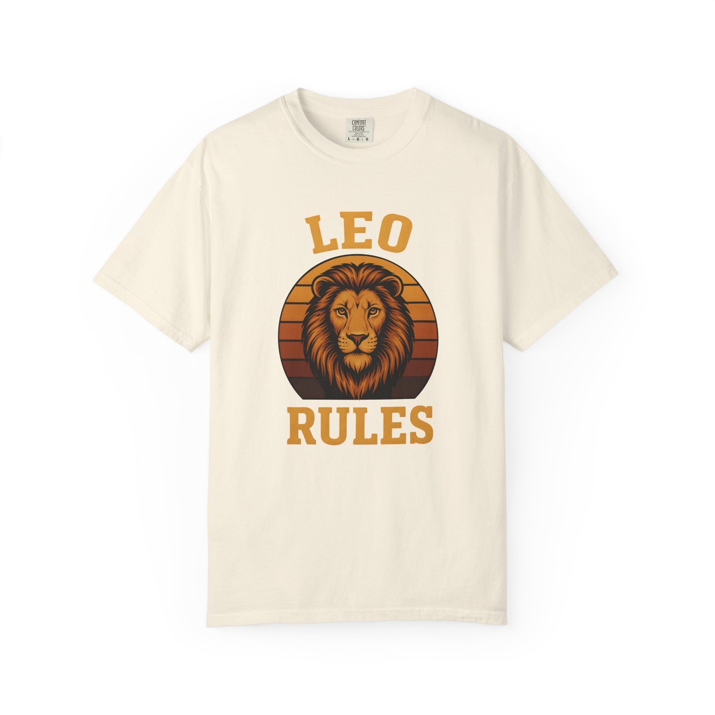 Leo Rules – Vintage Sunset Zodiac Tee