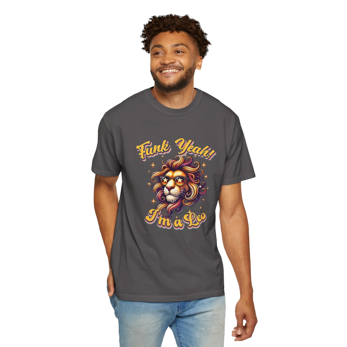 Funk Yeah I’m a Leo- Retro Groovy Lion T-Shirt