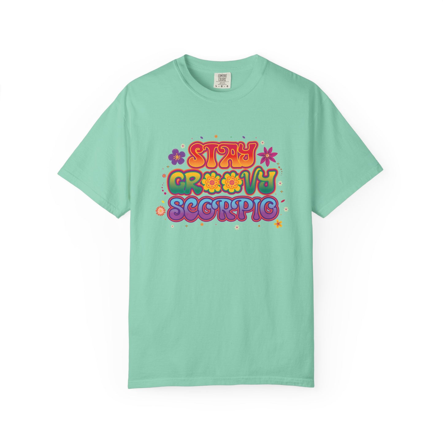 Stay Groovy Scorpio Tee – Groovy Flower Power Zodiac Shirt