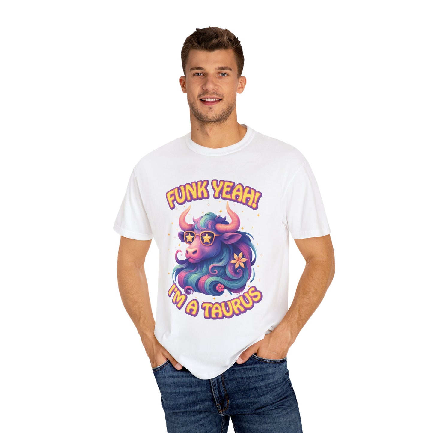 Funk Yeah I’m a Taurus Groovy Tee – Multicolor Retro Zodiac Shirt