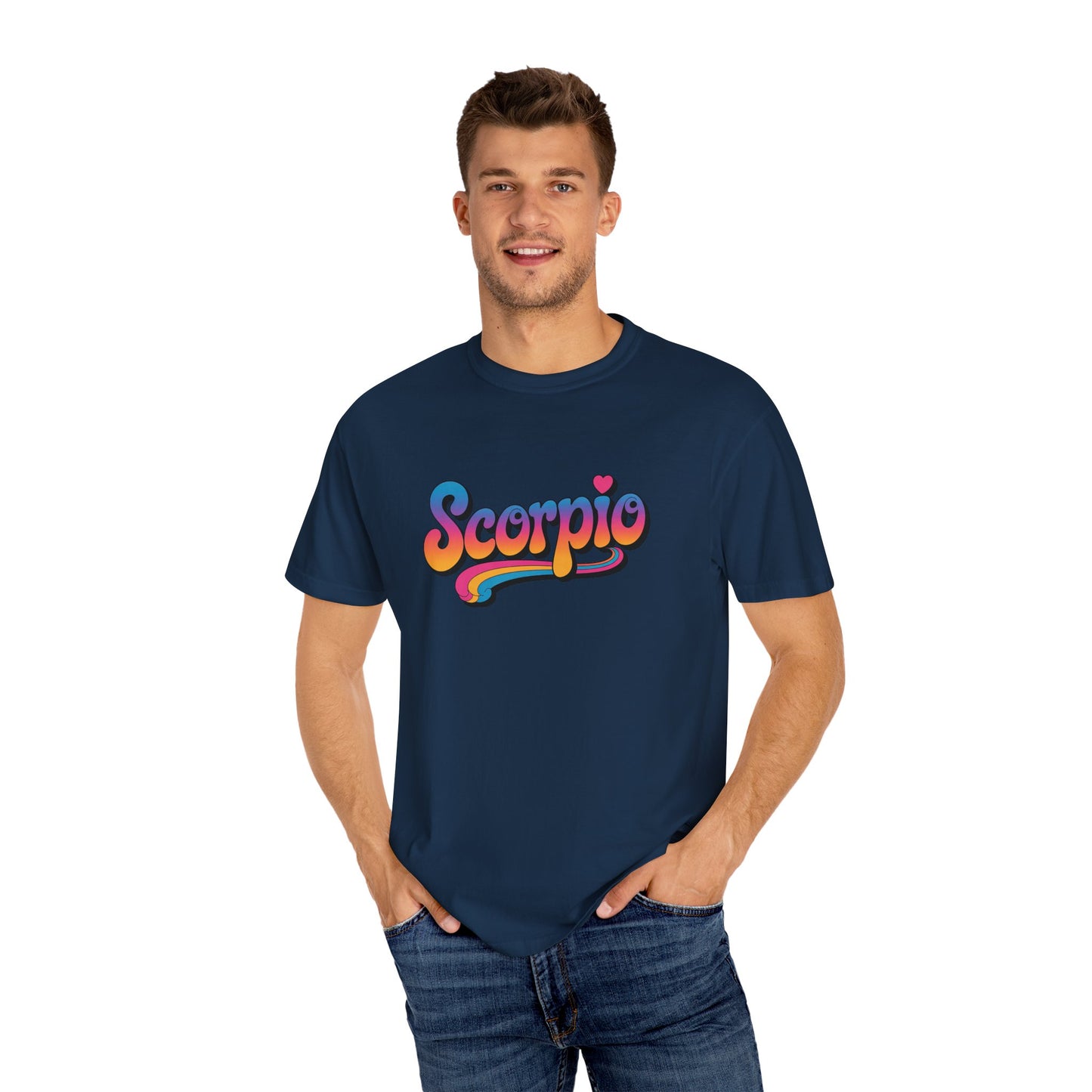 Scorpio Retro Groovy Tee – Multicolor Zodiac Shirt