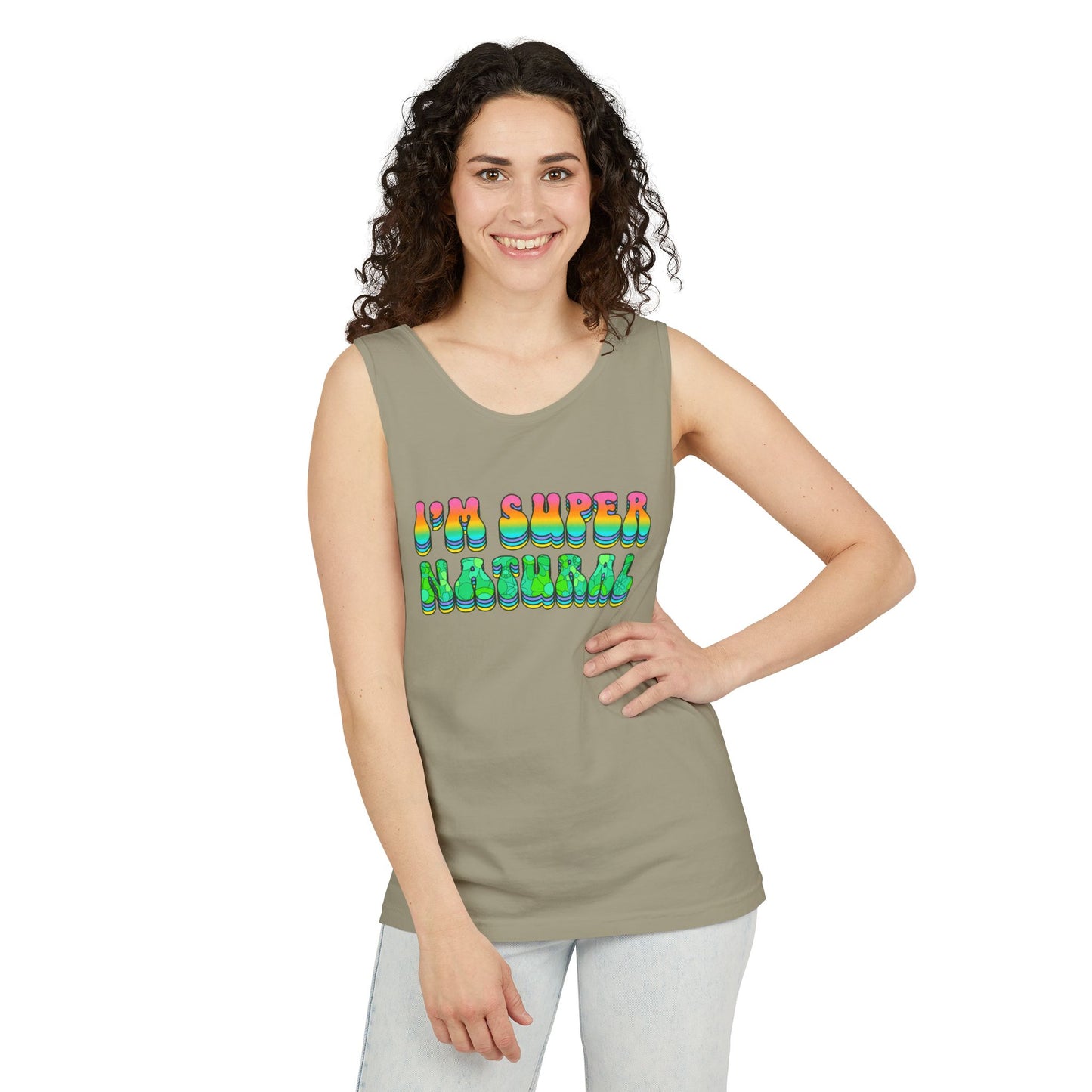 I'm Super Natural - Retro Affirmation virgo Tank Top (Unisex)