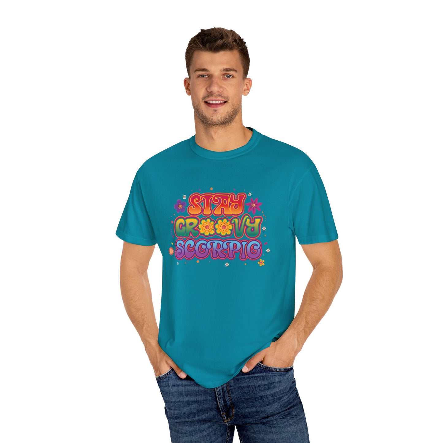 Stay Groovy Scorpio Tee β Groovy Flower Power Zodiac Shirt