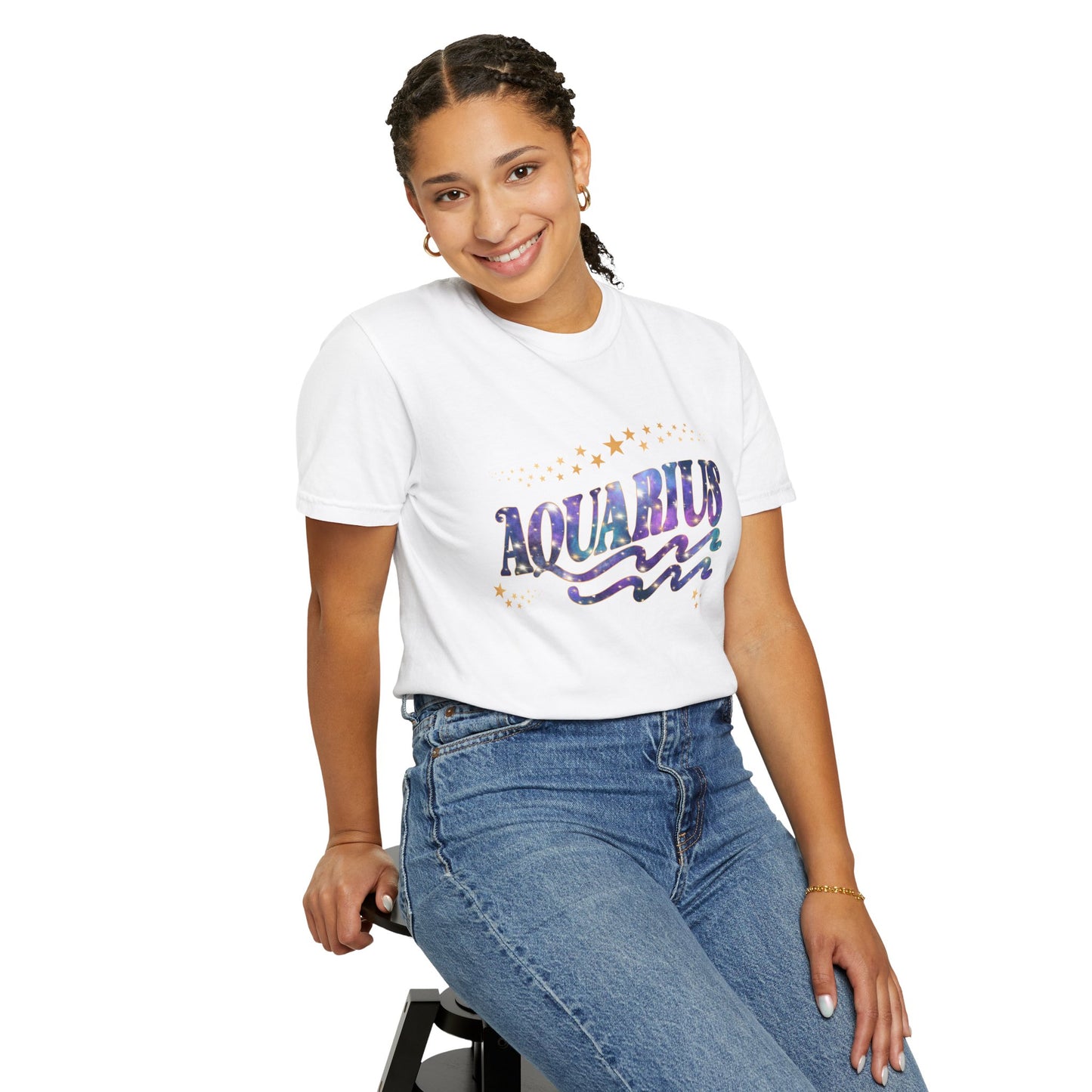 Aquarius Tee β Colorful Cosmic Zodiac Shirt