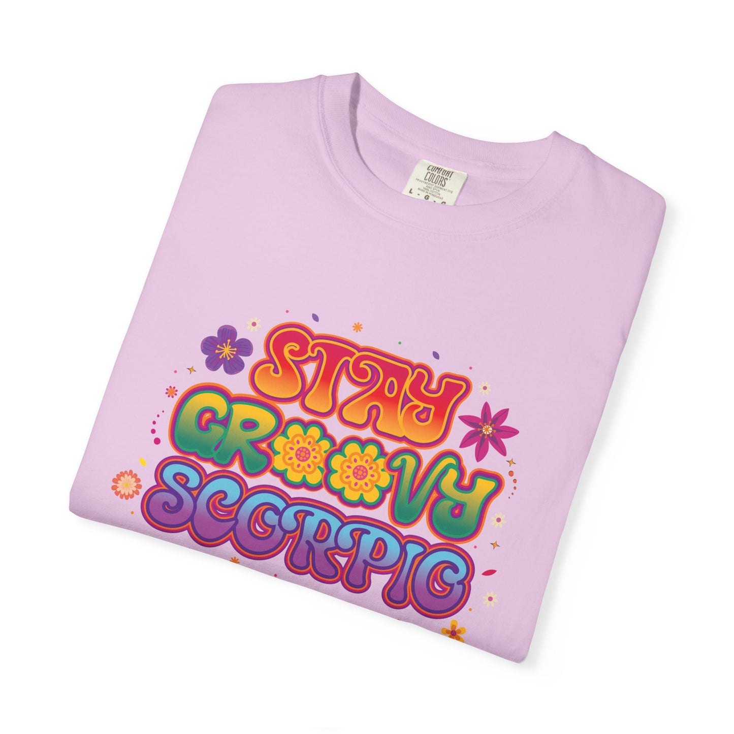 Stay Groovy Scorpio Tee – Groovy Flower Power Zodiac Shirt