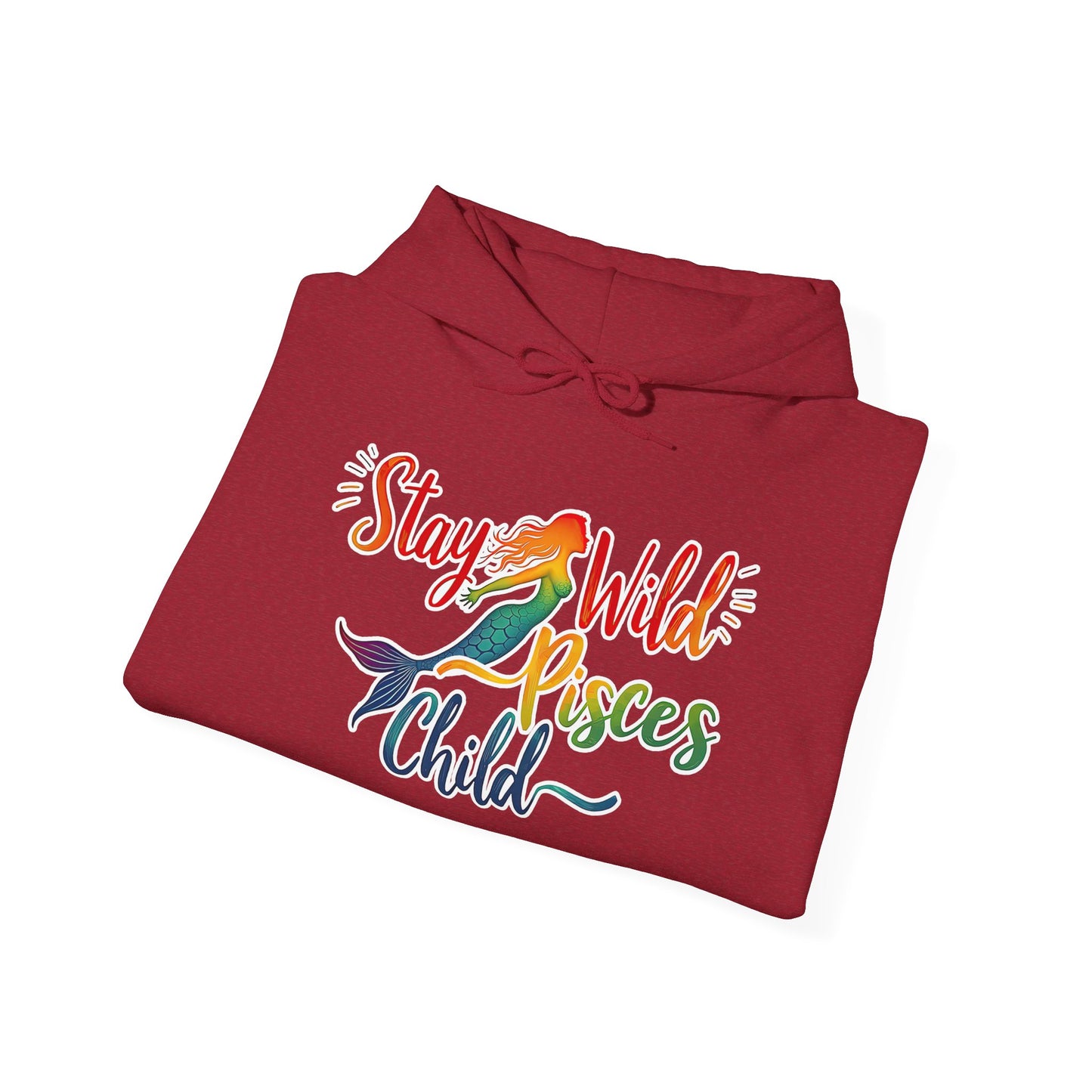 Stay Wild Pisces Child Hoodie | Rainbow Mermaid Astrology Sweatshirt | Cozy Zodiac Gift for Dreamers | Water Sign Starry Pullover | Mystical Pisces Apparel