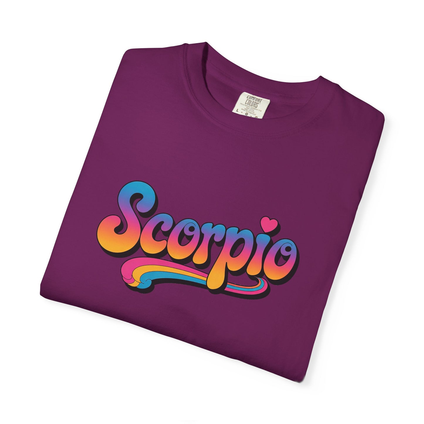 Scorpio Retro Groovy Tee – Multicolor Zodiac Shirt