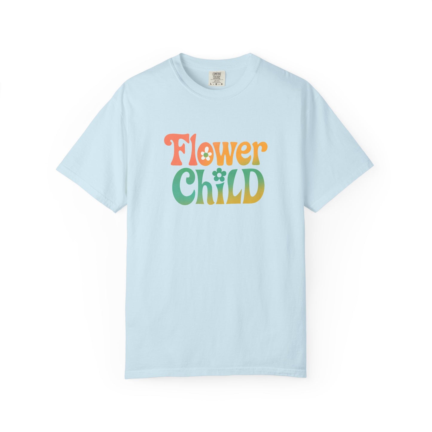 Flower Child Retro Colorful Tee – Groovy 70s Comfort Colors Shirt
