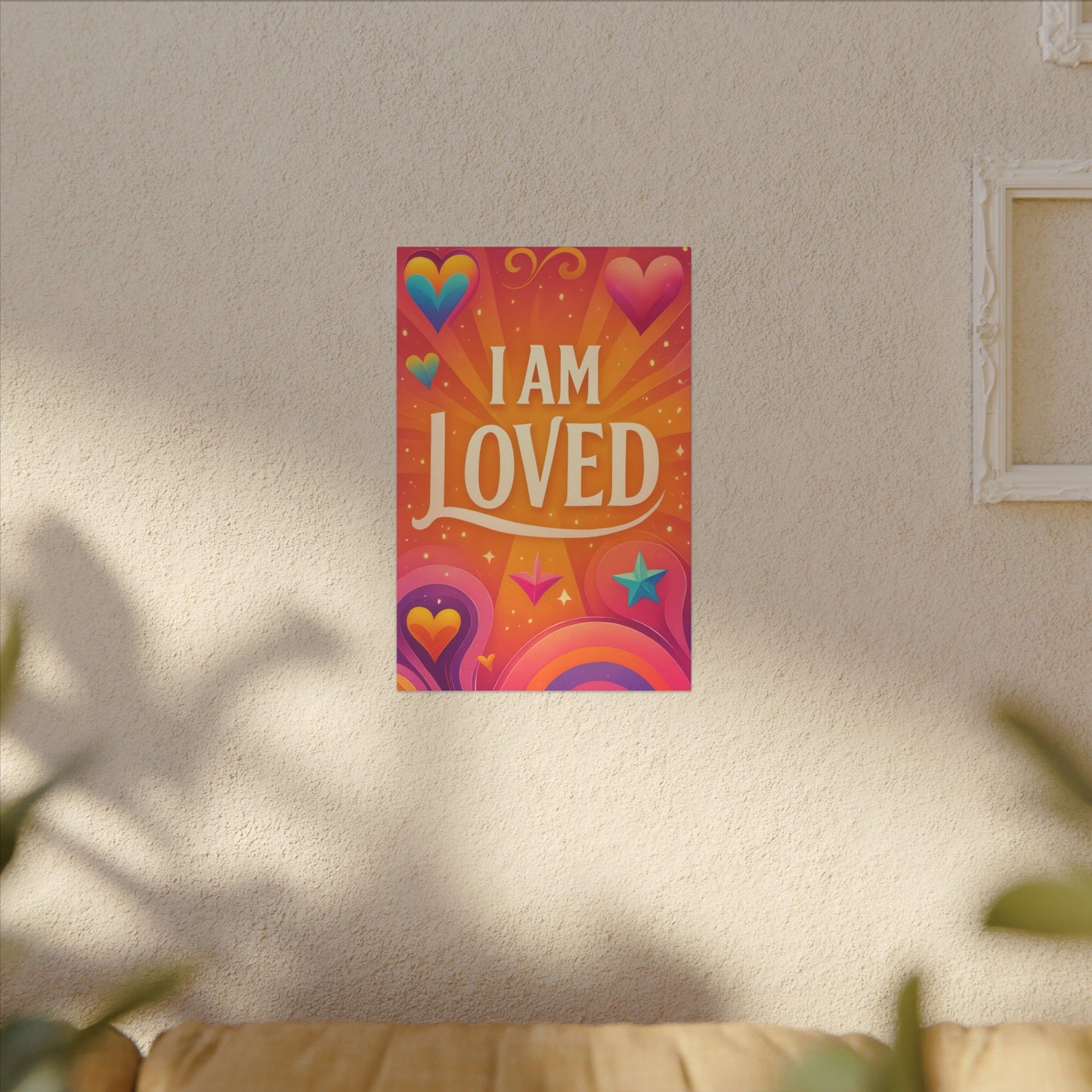 I AM LOVED – Colorful Affirmation Wall Art