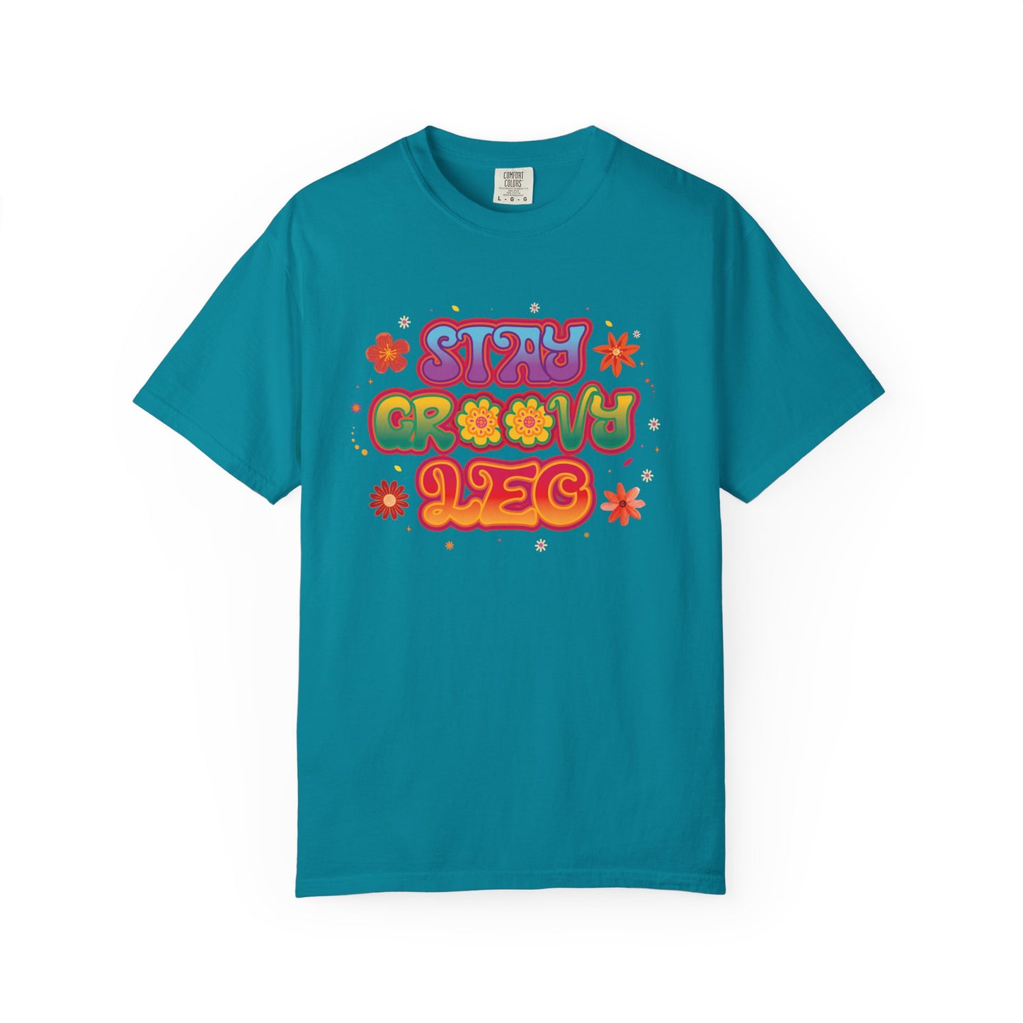 Stay Groovy Leo β Retro Zodiac Flower Power Tee