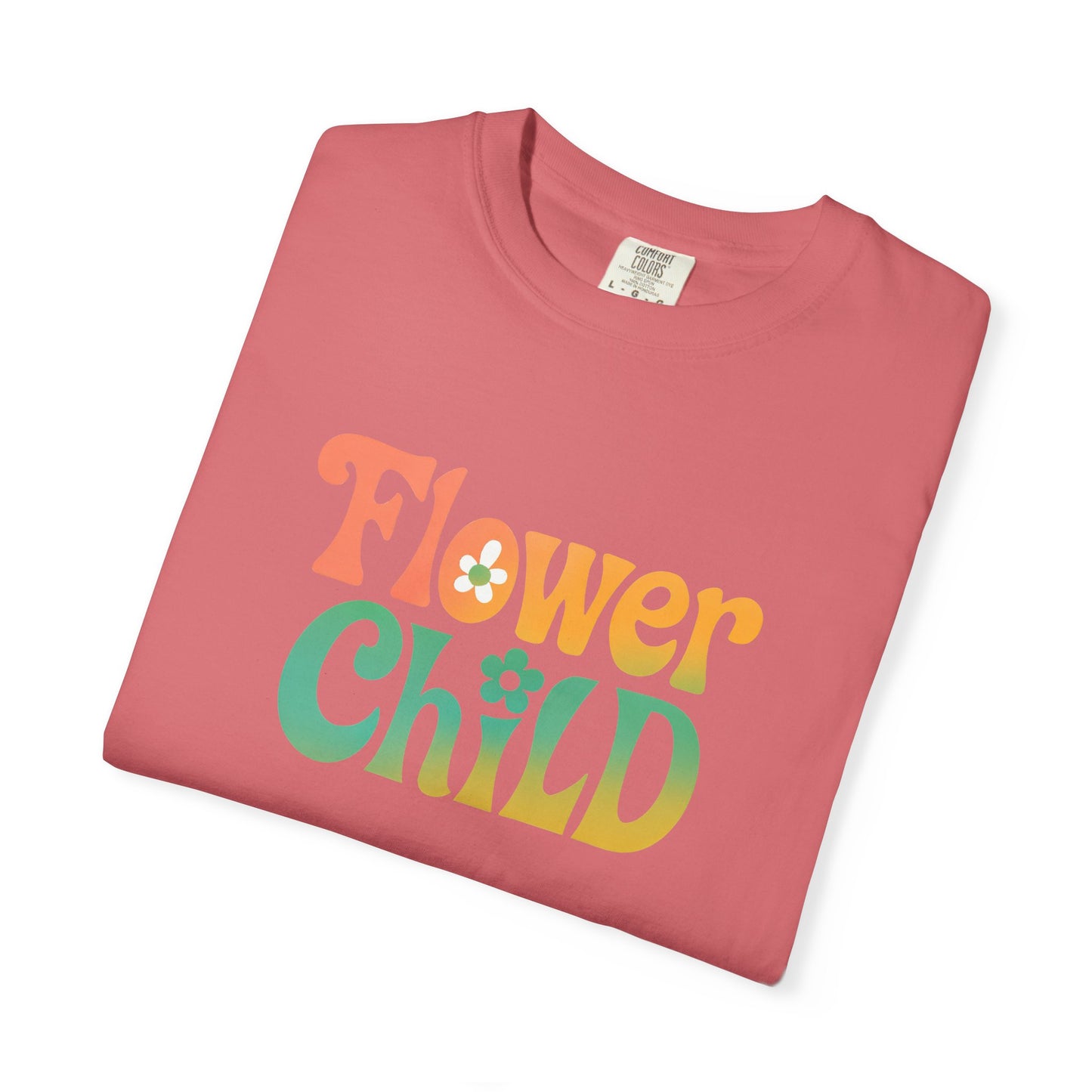 Flower Child Retro Colorful Tee – Groovy 70s Comfort Colors Shirt