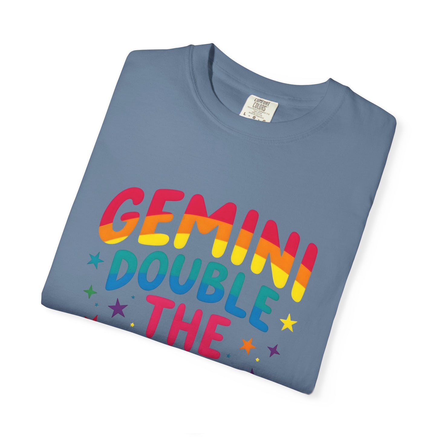 Gemini Double the Fun β Colorful Zodiac Shirt