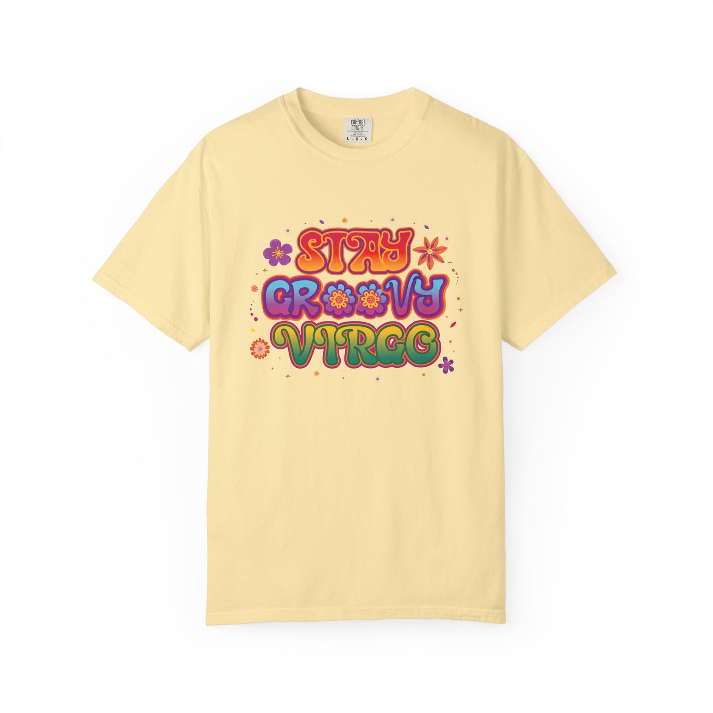 STAY GROOVY VIRGO – Retro Psychedelic Zodiac Tee
