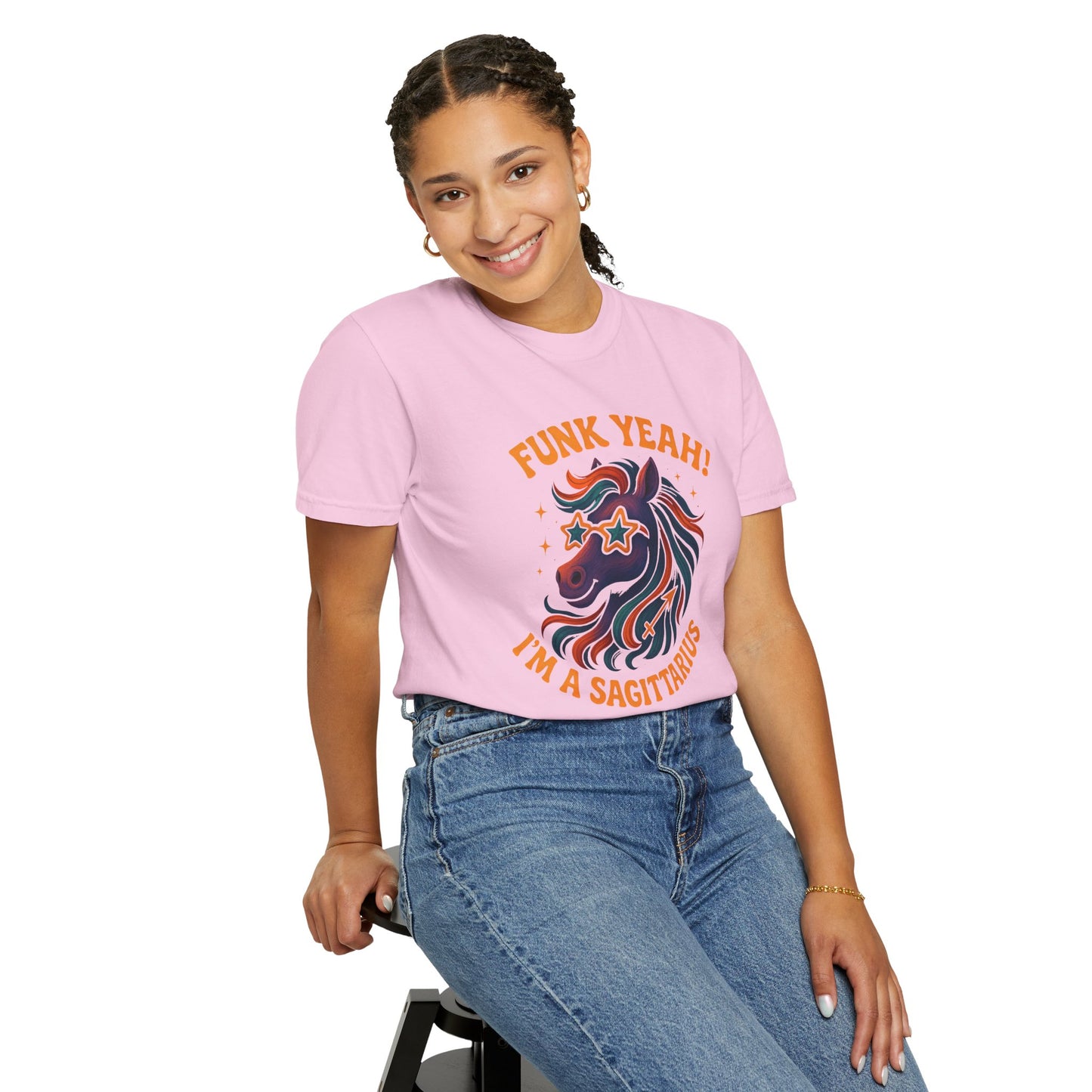 Funk Yeah! I’m a Sagittarius – Retro Colorful Tee Zodiac Shirt