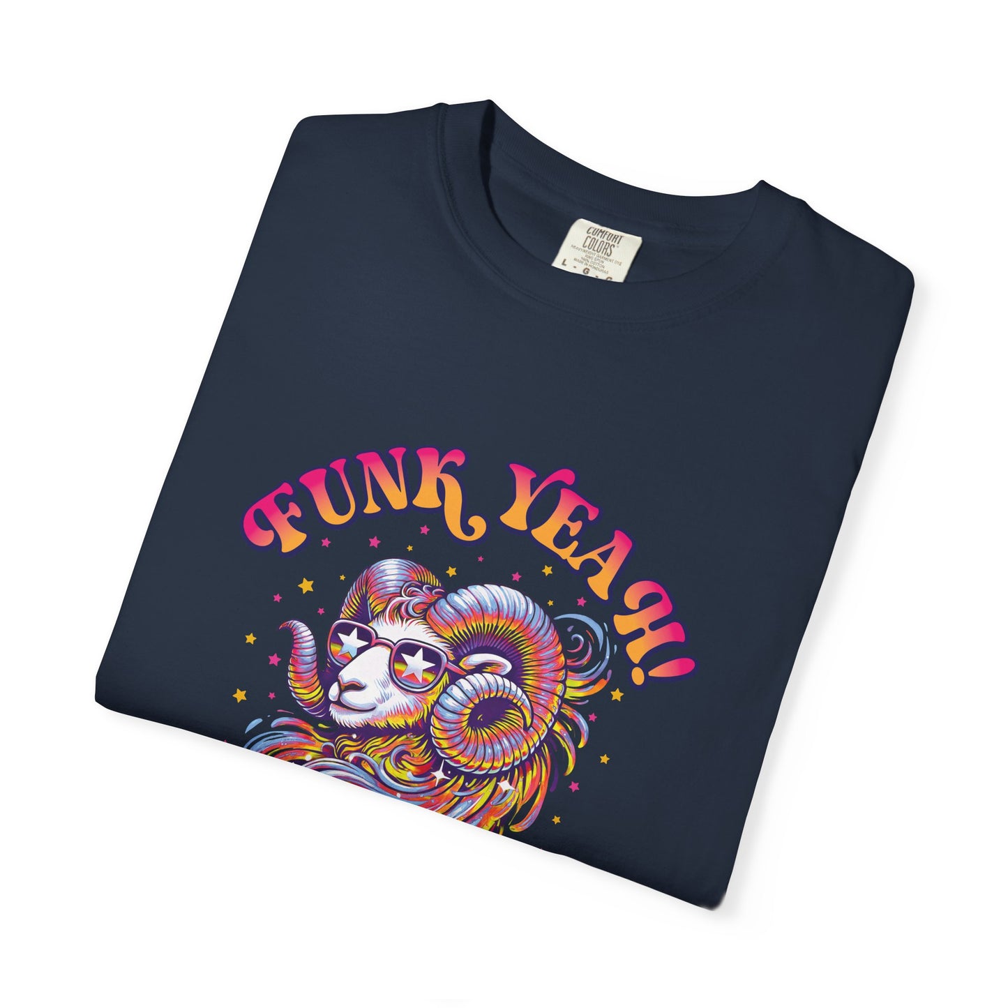 FUNK YEAH!! I’m an Aries Tee – Retro Multicolor Zodiac Shirt, Groovy Fun Style