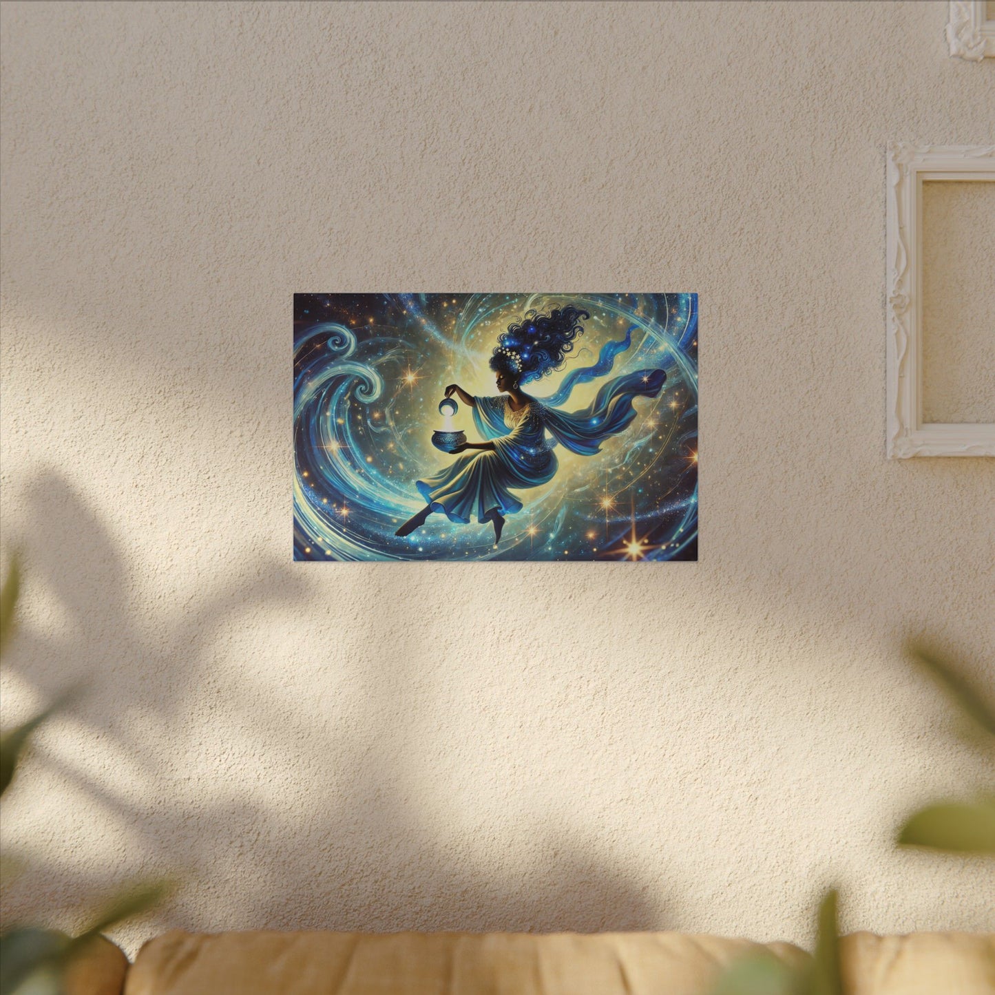 The Light Bearer – Mystical Celestial Wall Art on Eco-Friendly Canvas