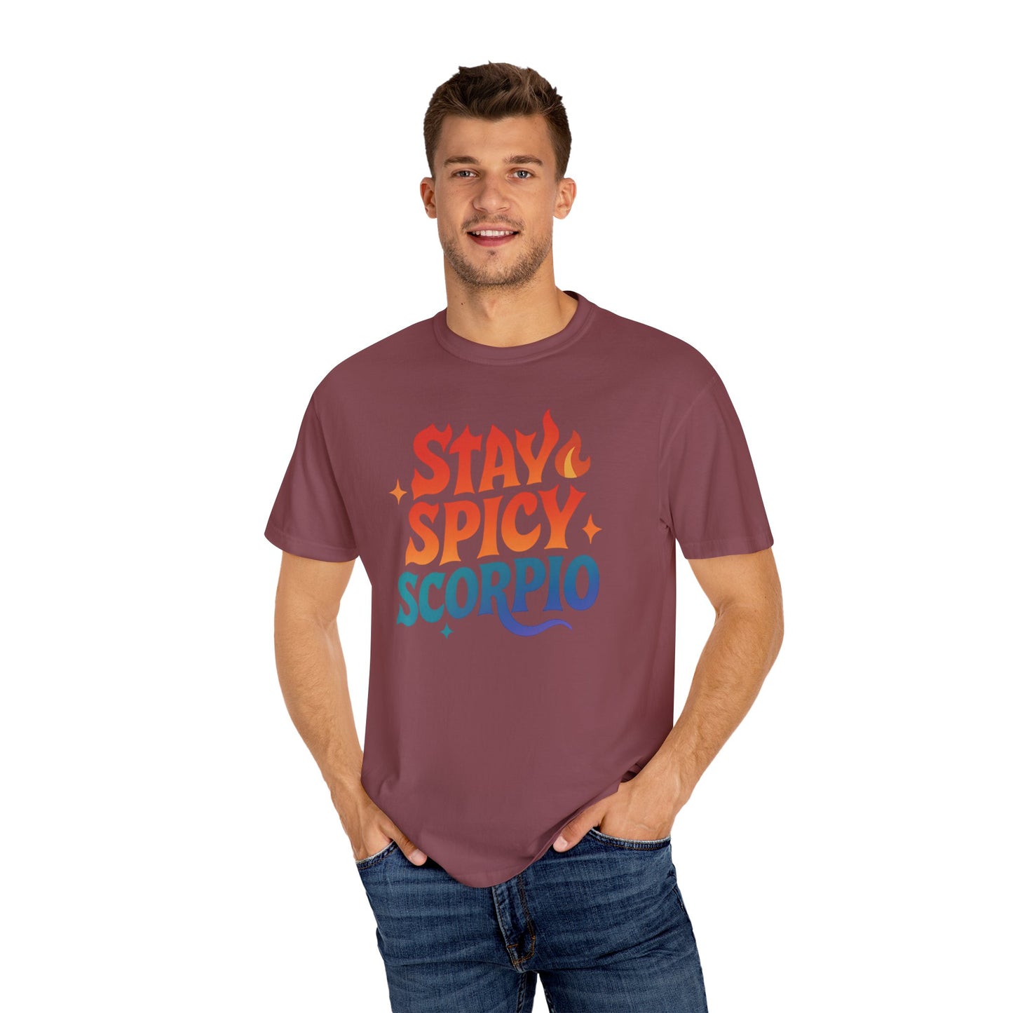 Stay Spicy Scorpio Tee – Colorful Zodiac Shirt