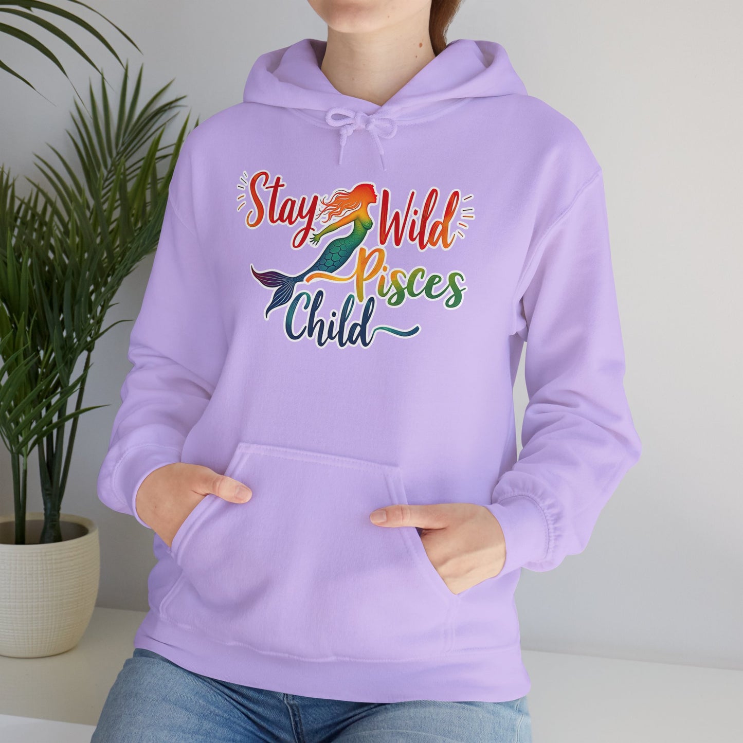 Stay Wild Pisces Child Hoodie | Rainbow Mermaid Astrology Sweatshirt | Cozy Zodiac Gift for Dreamers | Water Sign Starry Pullover | Mystical Pisces Apparel
