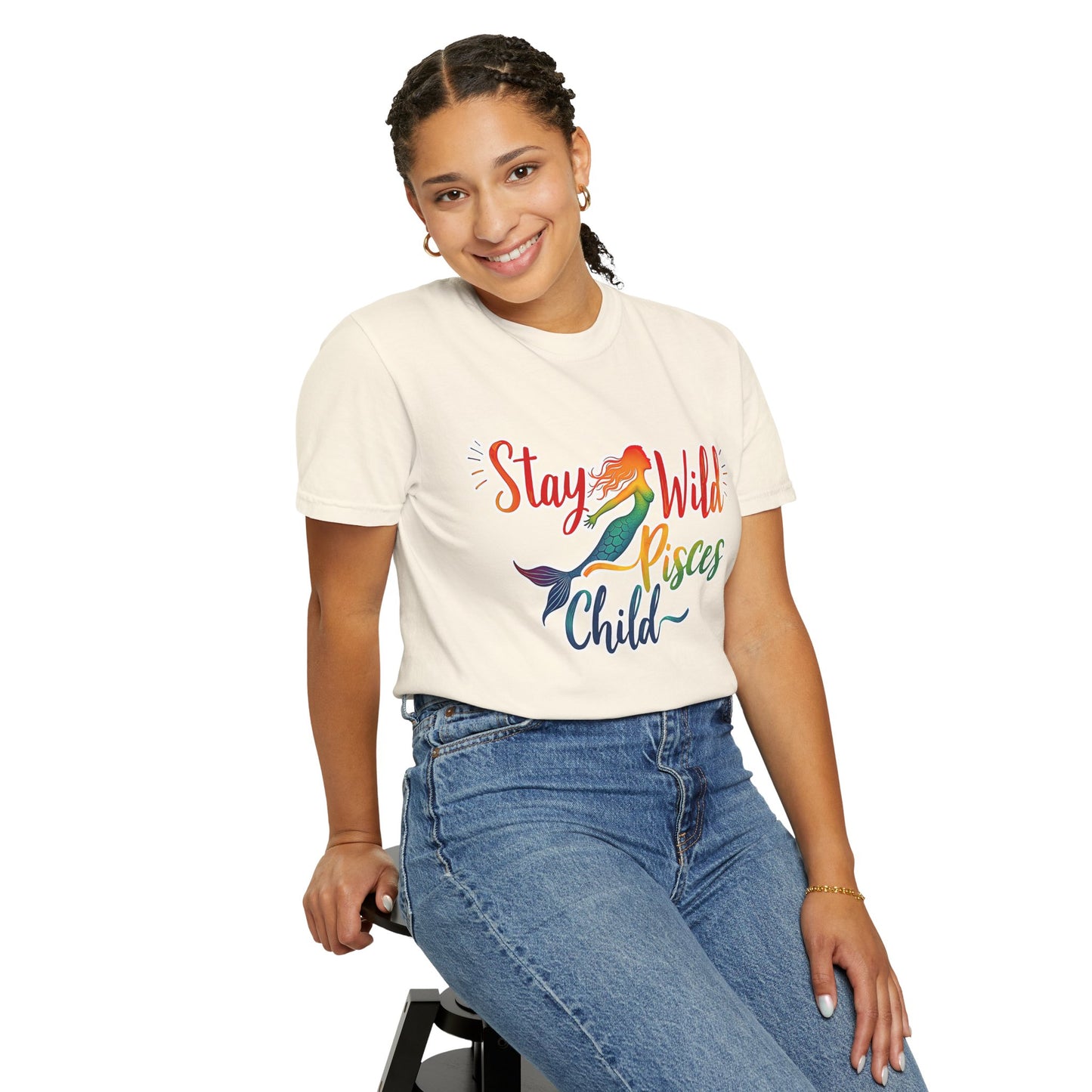 Stay Wild Pisces Child Tee β Colorful Mermaid Zodiac Shirt