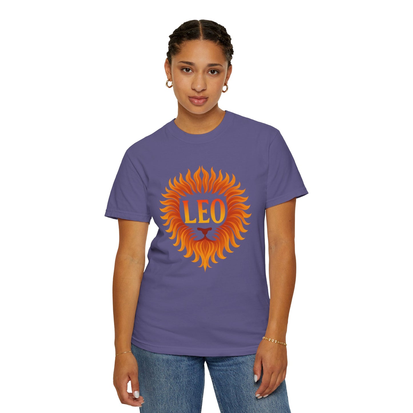 Leo Lion Flame Mane Tee - Vibrant Radiance
