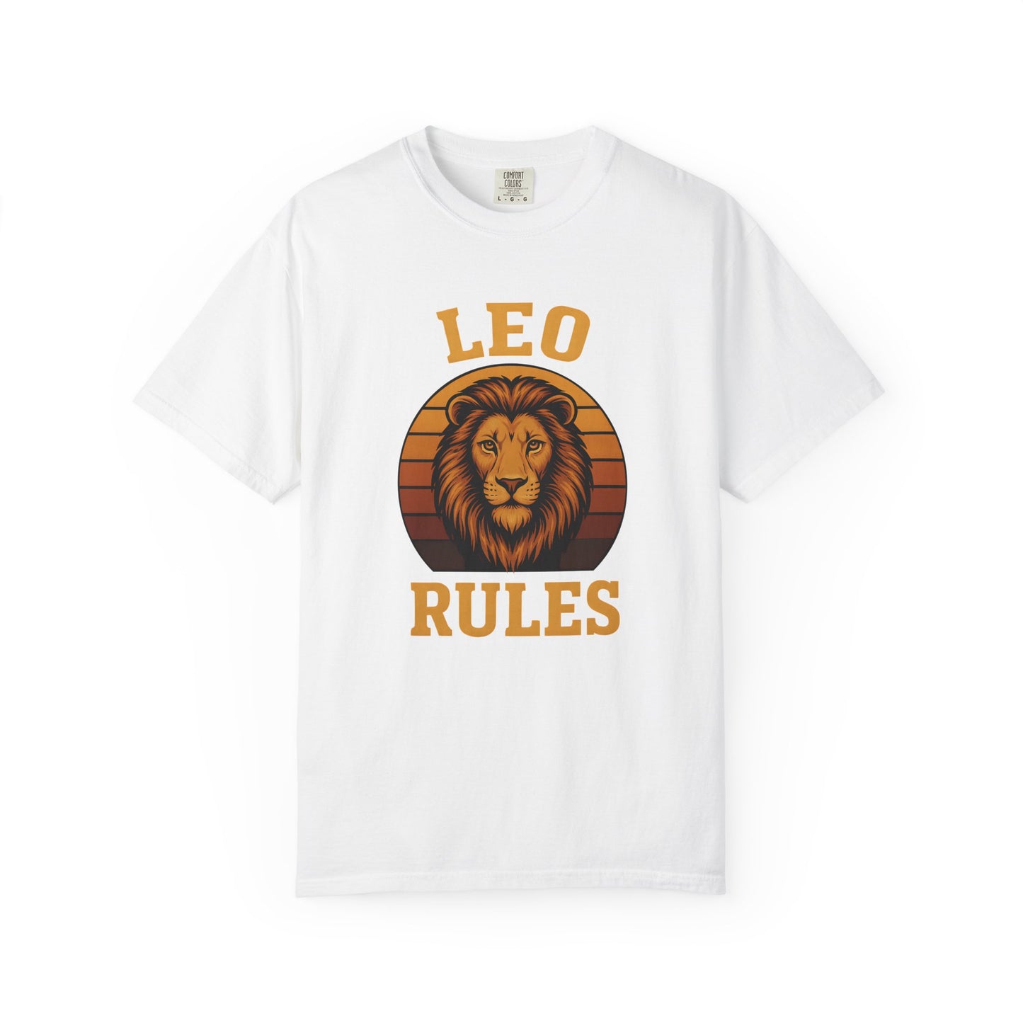 Leo Rules – Vintage Sunset Zodiac Tee