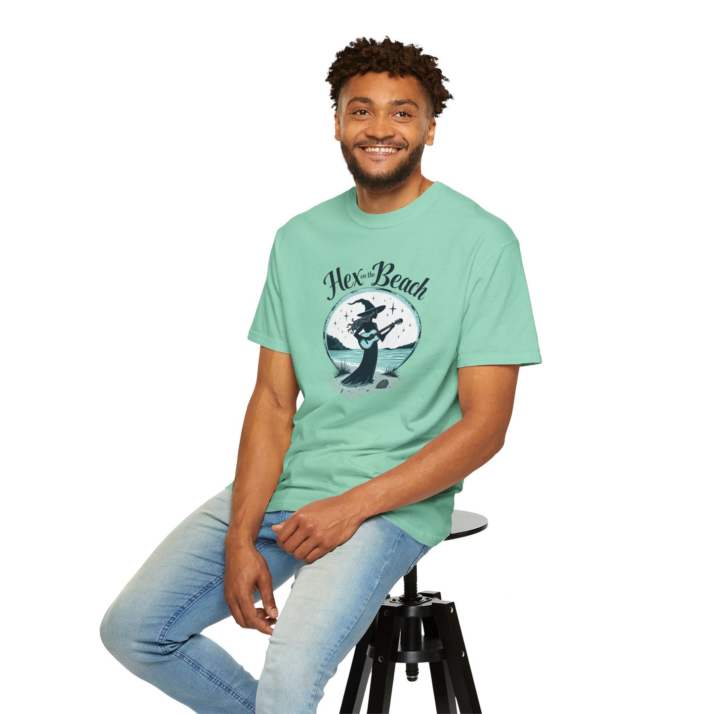 Hex on the Beach - Funny Witch Guitar Tee