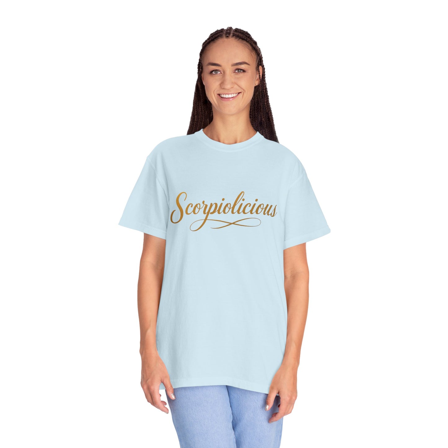 Scorpiolicious – Retro Script Scorpio Tee