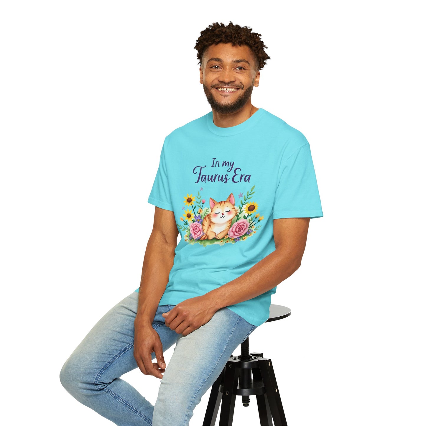 In My Taurus Era Tee – Colorful Zodiac Cat Shirt